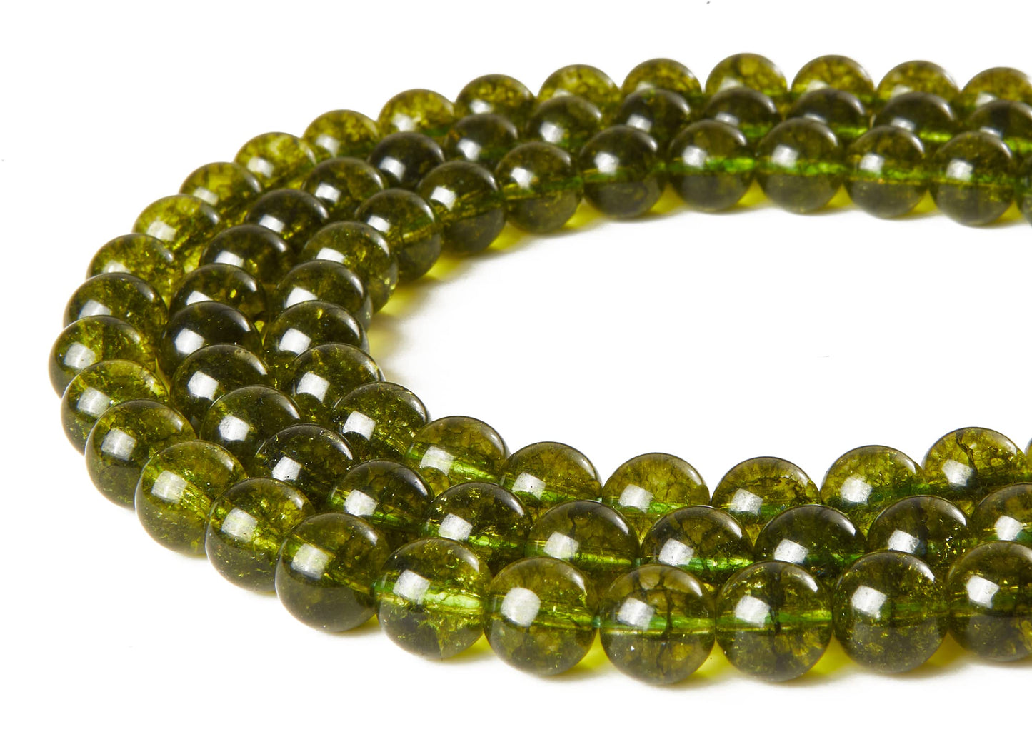 100pcs 8mm Peridot Beads Natural Gemstone Beads Round Loose Beads for Jewelry Making