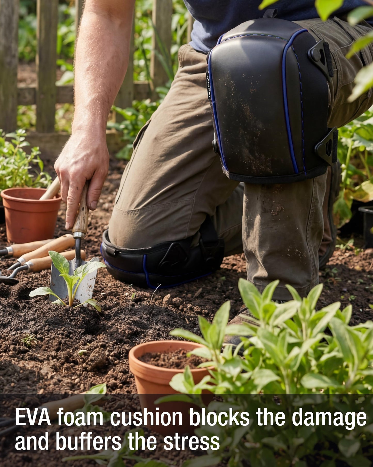 WORKPRO Garden Knee Pads For Unisex-Adult, Flooring Kneepads with Foam Padding, Comfortable Kneeling Cushion for Gardening, House Cleaning, Construction Work