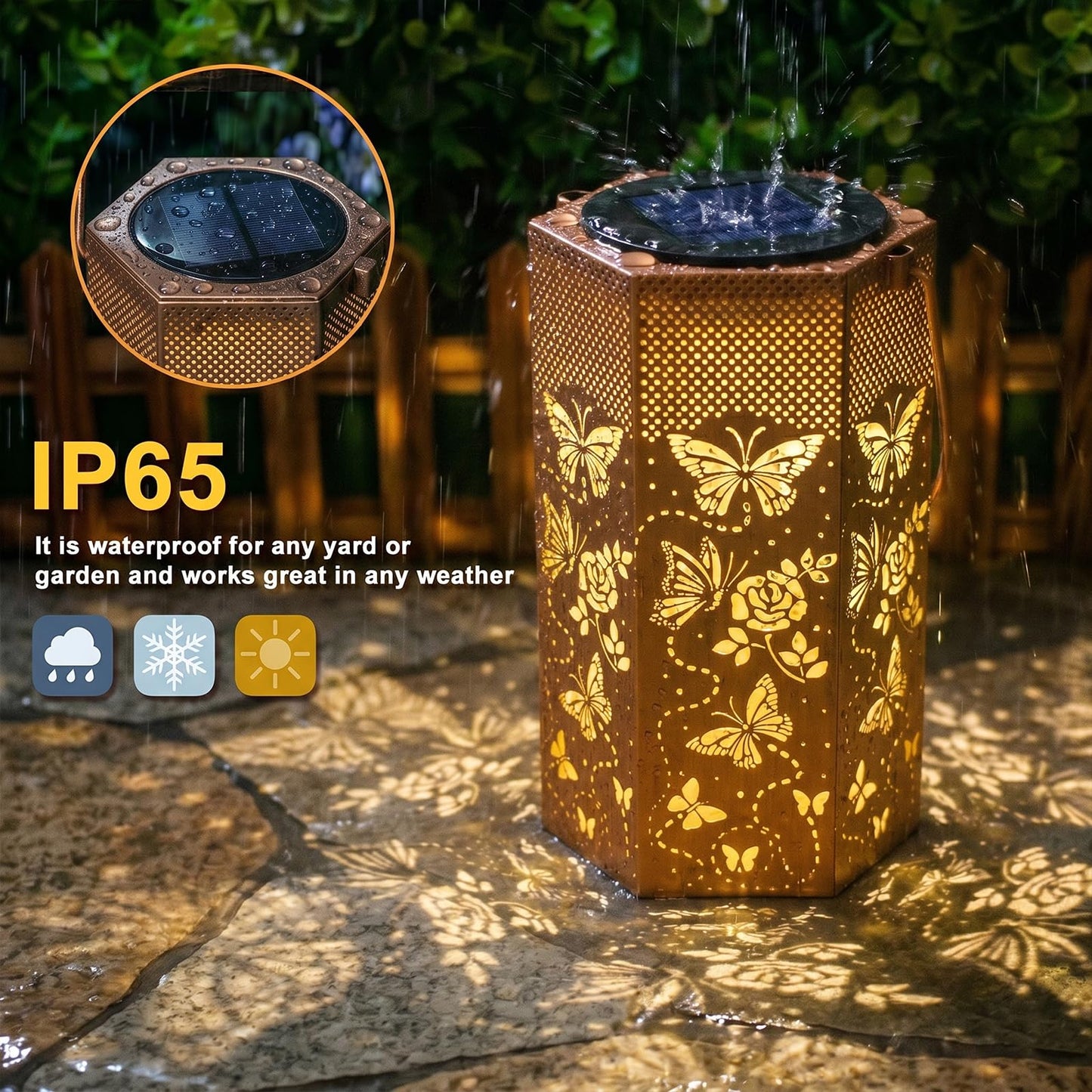 Butterfly Solar Lights Outdoor -Mothers Day Gifts for Mom Grandma, Birthday Gifts for Women, Butterflies Solar Lanterns Outdoor Waterproof Garden Decoration for Outside