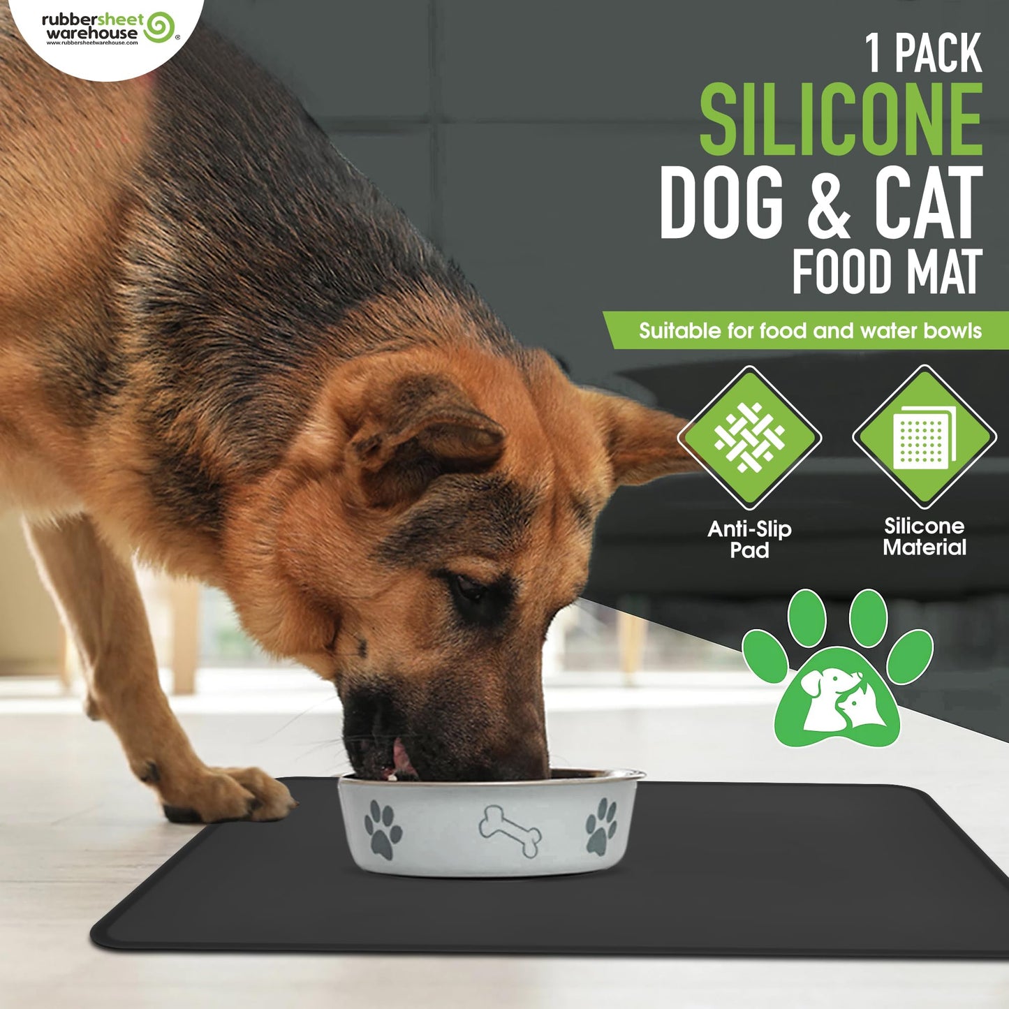 Multi-Purpose Silicone Rubber Mat, Non-Slip Surface, Indoor Outdoor Use, Easy Clean