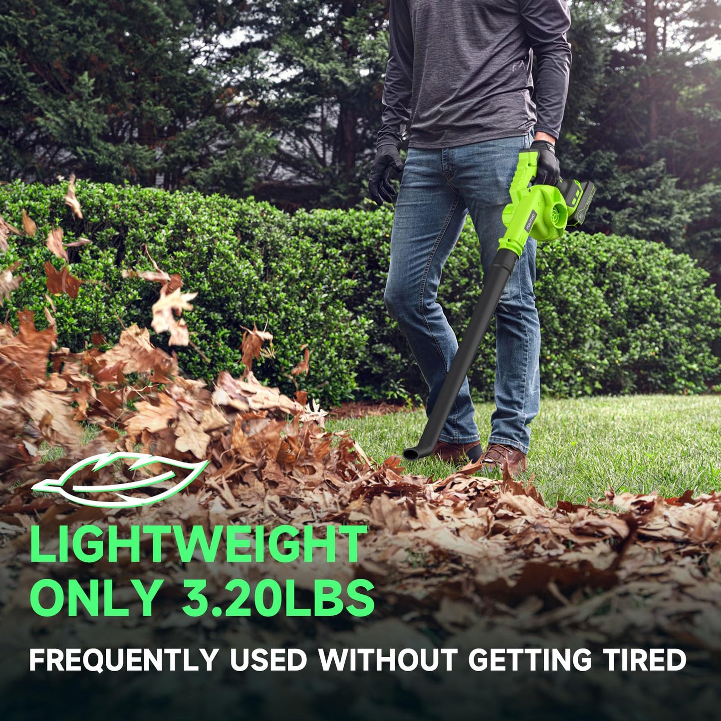 Leaf Blower Cordless with Battery and Charger, 20V Electric Cordless Blower 120MPH Small Leaf Blower, Lightweight Battery Blower Yard Tools Grass Blowers for Lawn Care Patio Backyard Leaves and Dust