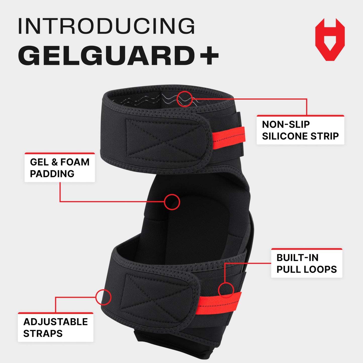 NoCry Professional Gel Knee Pads for Work — Heavy Duty Anti-Slip Cap, Extra Dual-Layer Foam and Cushion, Reinforced Adjustable Non-Slip Straps, Built-in Hangand Pull Loops, Fits Men Women, Black