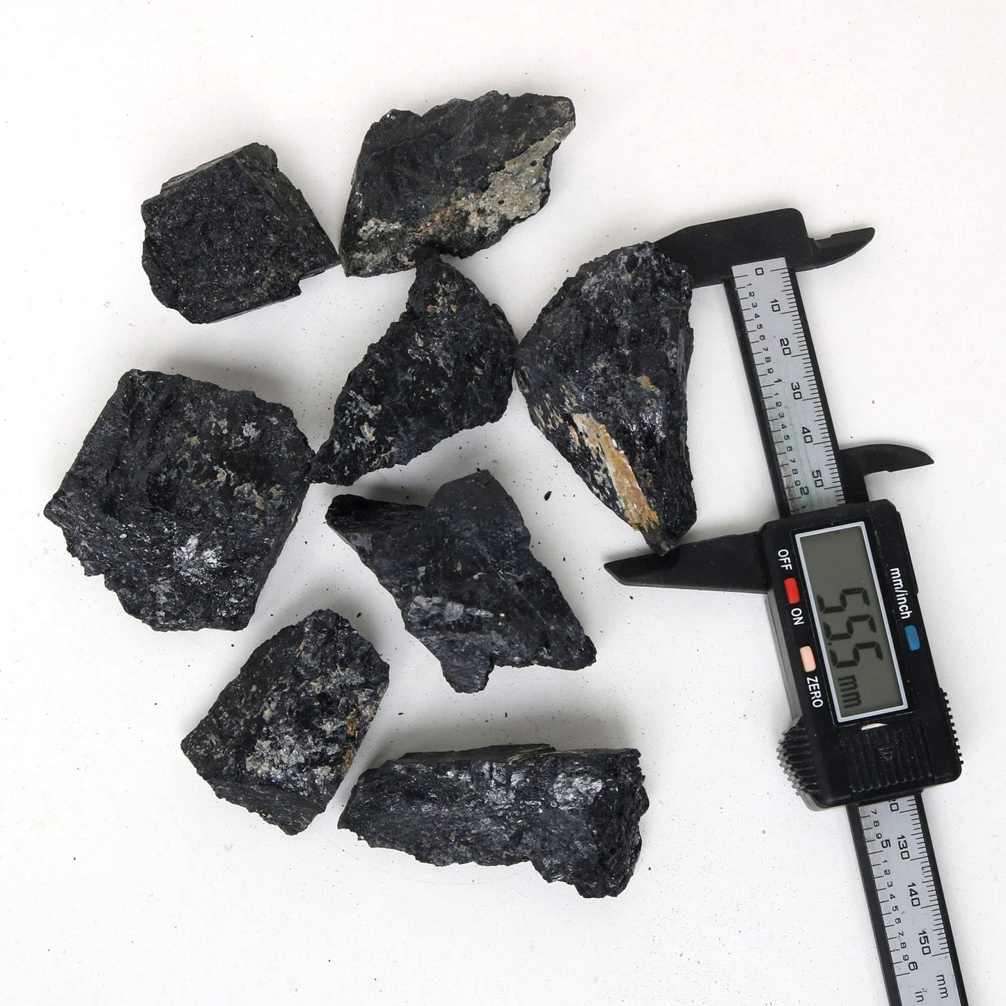 REAL-GEMS Natural Raw Healing Crystals Rough Stones for Tumbling, Cabbing, Polishing, Wire Wrapping, Wicca & Reiki Crystal Healing, Mix Gemstones,7 Chakra (Black Tourmaline)