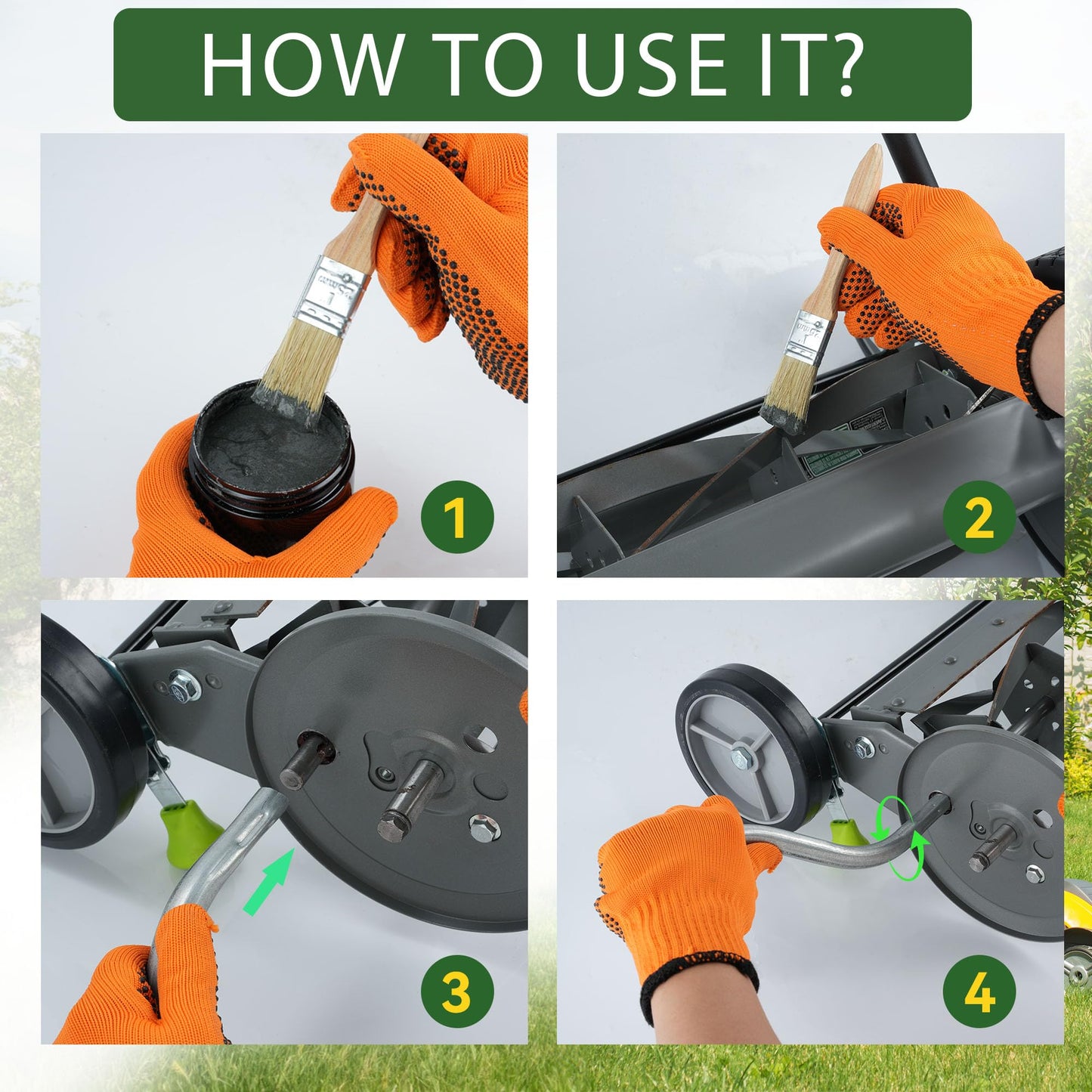 Reel Lawn Mower Sharpening Kit - SK-1 Manual Lawn Mower Blade Sharpener - Precision Sharpening Crank Tool for American Lawn Mower, Great States, Earthwise, Easy-to-Use & Durable Design