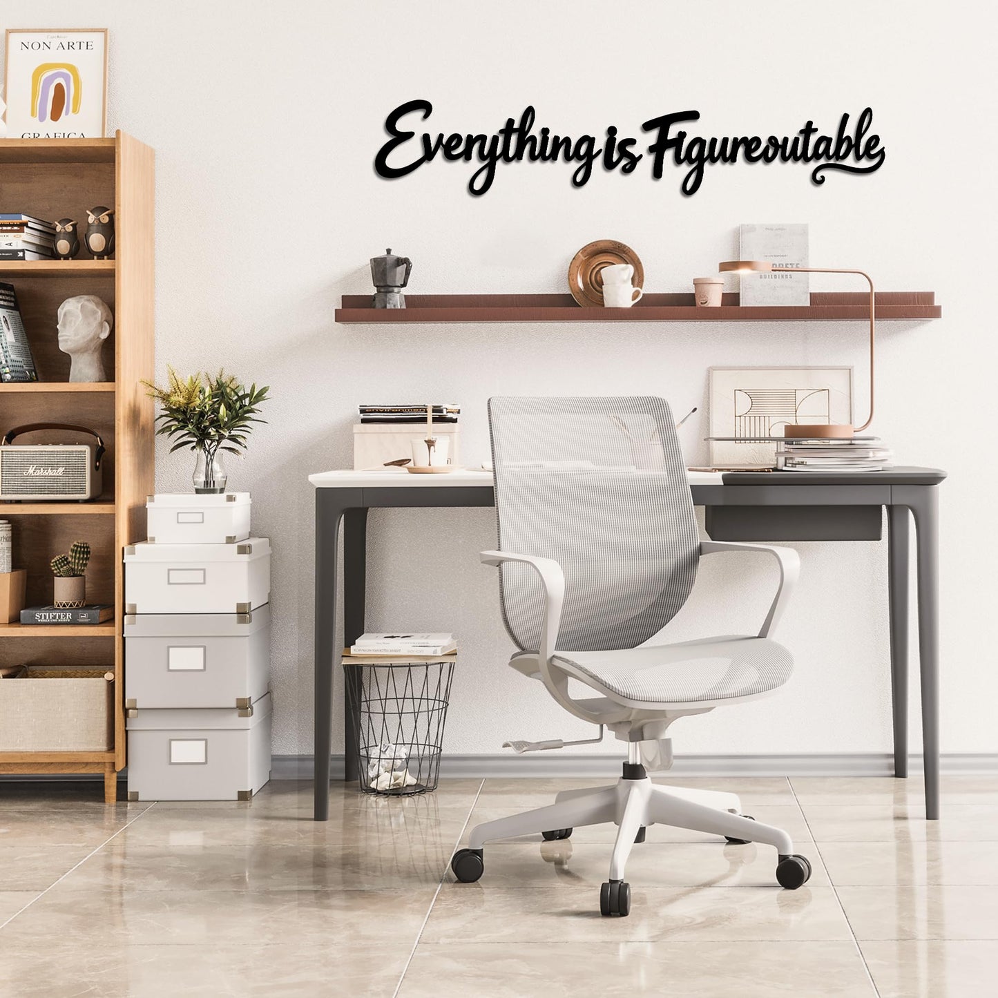 Slickss Everything is Figureoutable Office Wall Decor - Positive Affirmations Wall Art for Inspirational Motivational Wall Decor, Uplifting Office Art and Home Decor for a Motivated Mindset