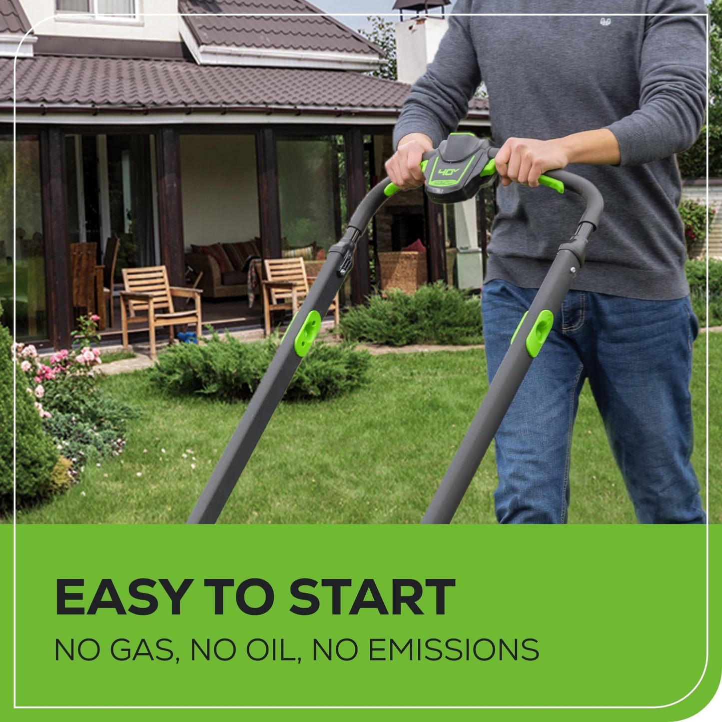 Greenworks 40V 25" Brushless Cordless (Self-Propelled) Lawn Mower (75+ Compatible Tools), (2) 4.0Ah Batteries and Dual Port Rapid Charger Included