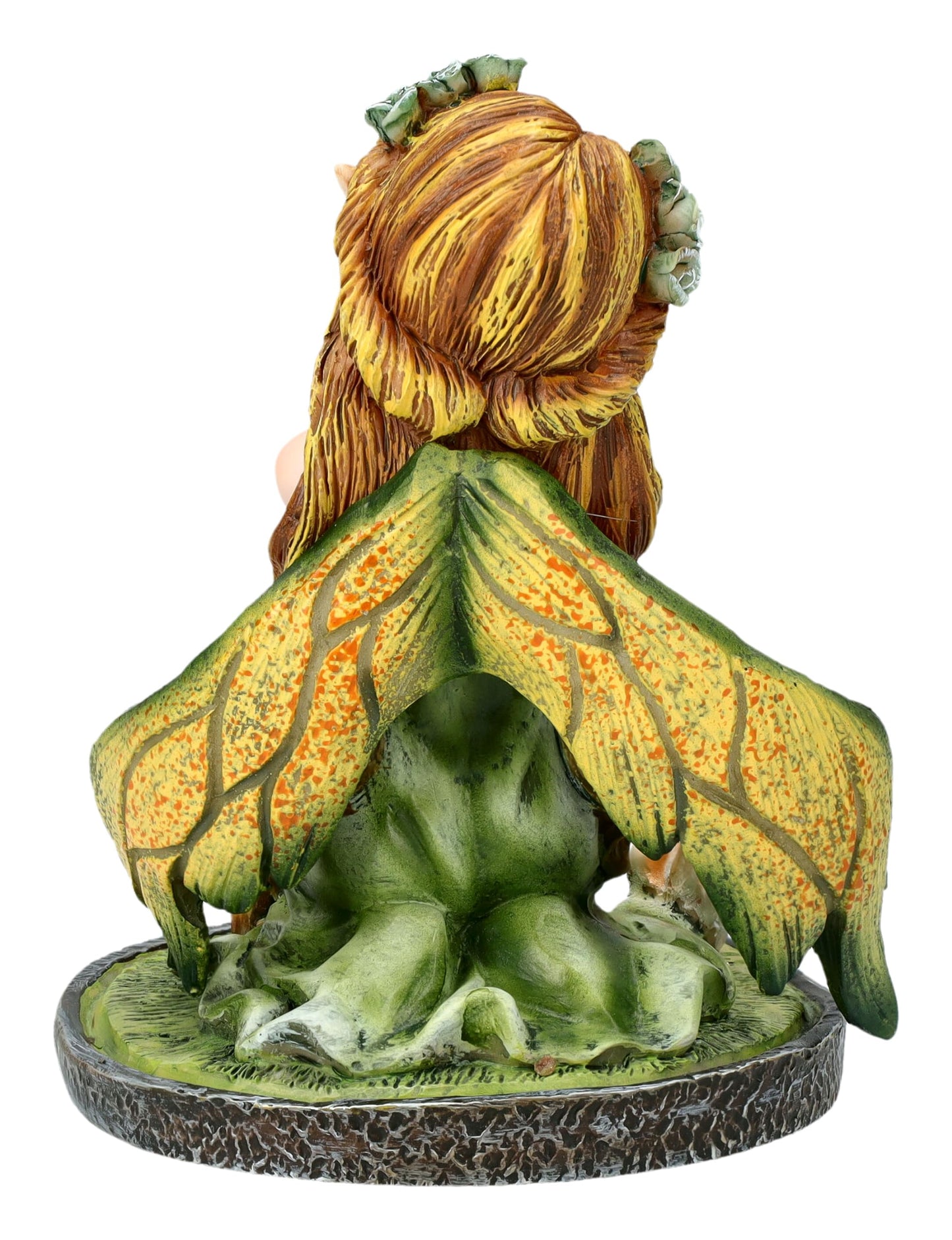 Pacific Giftware 3" Nature Fairy Figurine with Floral Accents and Leaf Wings Small Fairy Statue Perfect for Tabletop Home and Garden Decor