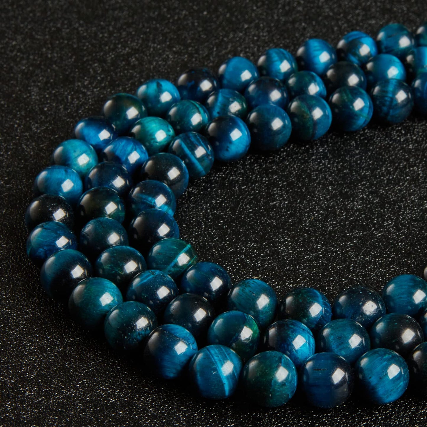 100pcs 6mm Aquamarine Tiger Eye Beads Natural Gemstone Beads Round Loose Beads for Jewelry Making