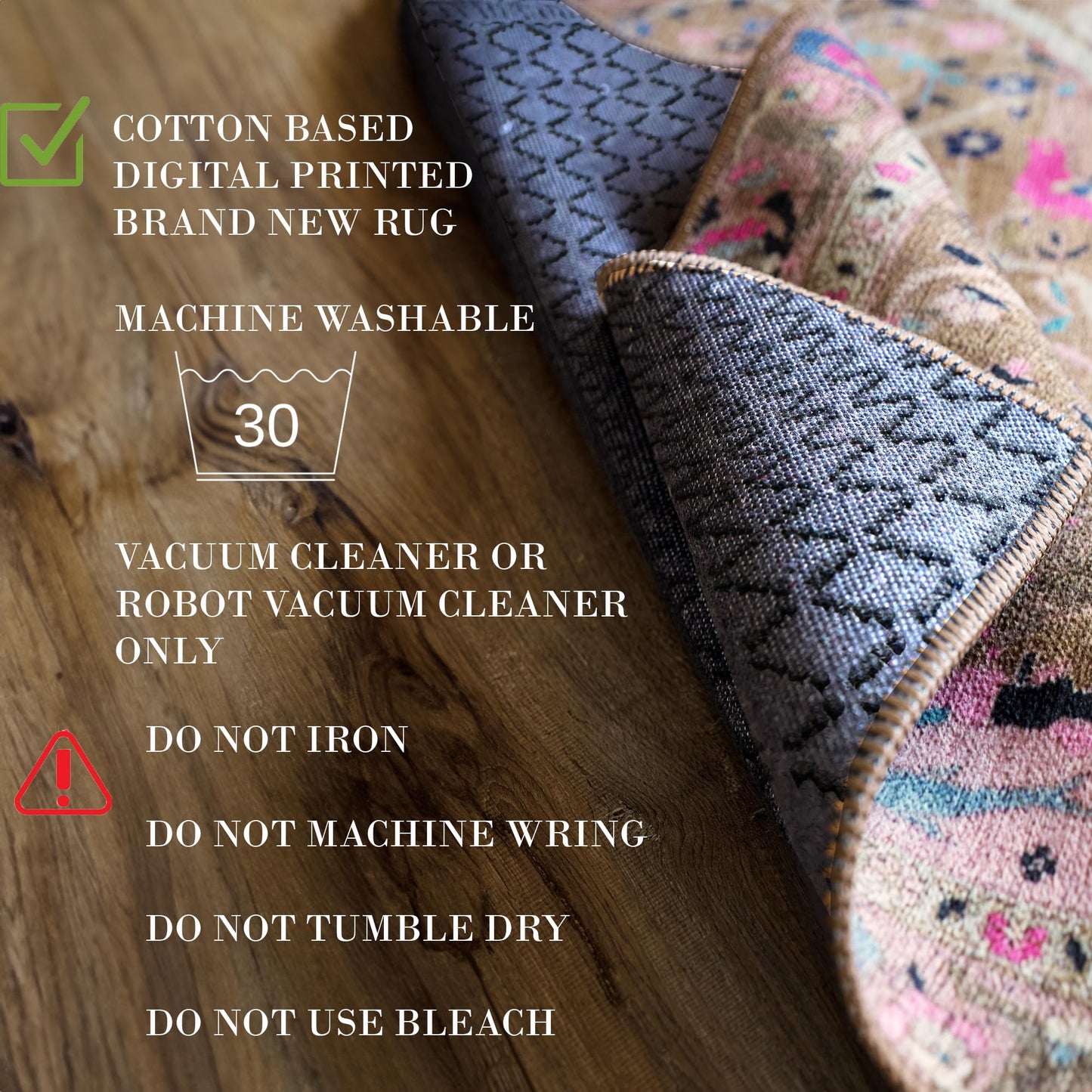 EASTERNRUGARTS Rug Carpet Stair Treads 8x28 for Wooden Steps, Stair Step Runner Rug, Non-Slip Washable Stair Tread Runner Rug, Boho Farmhouse Wood Turkish Stair Rug (1, Color-2)