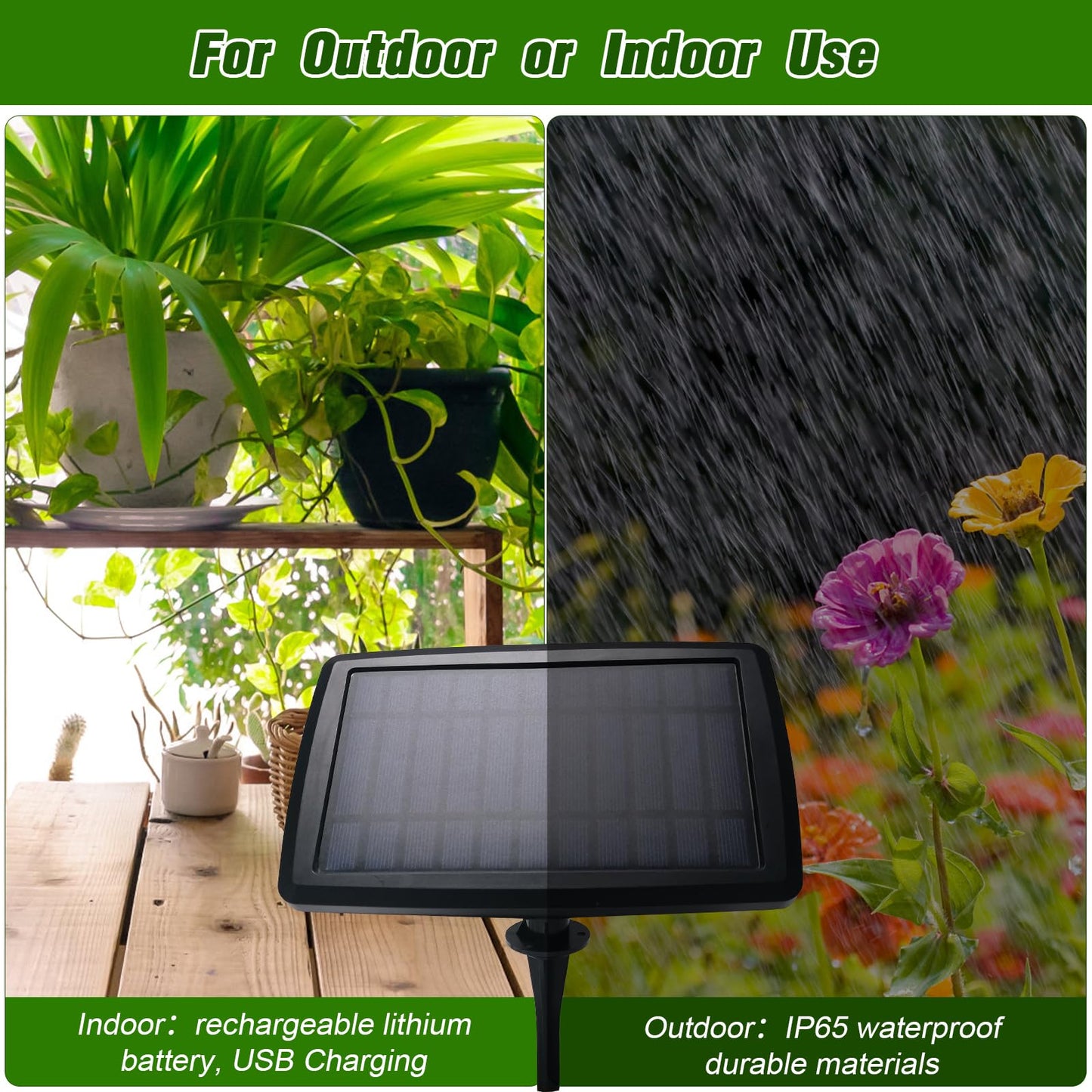 Solar Automatic Drip Irrigation Kit System, 12 Timer Settings Garden Irrigation System, Self Watering Devices for Plants, Raised Beds, Greenhouse, Travel, IP44 Waterproof (15 Pots)