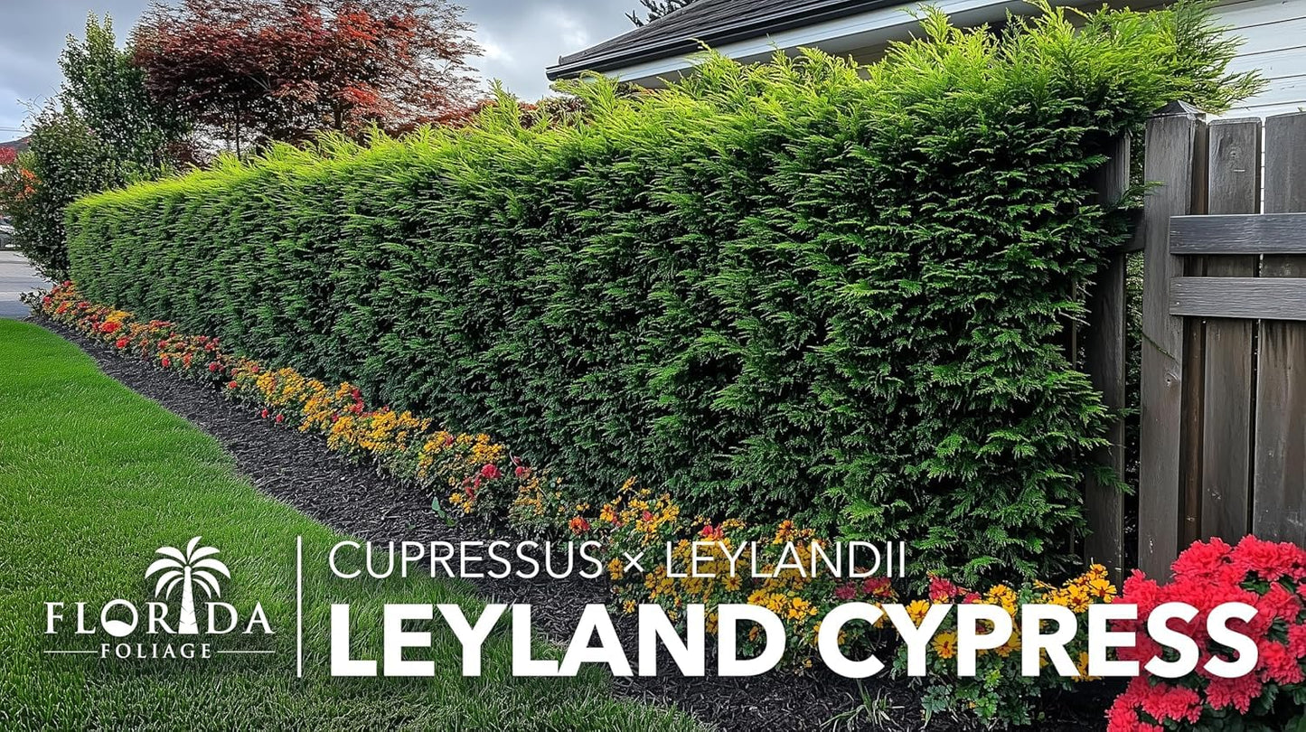 Leyland Cypress | 20 Live Plants | Cupressus × leylandii | Fast Growing Evergreen Trees | Privacy Hedge Plants for Landscaping