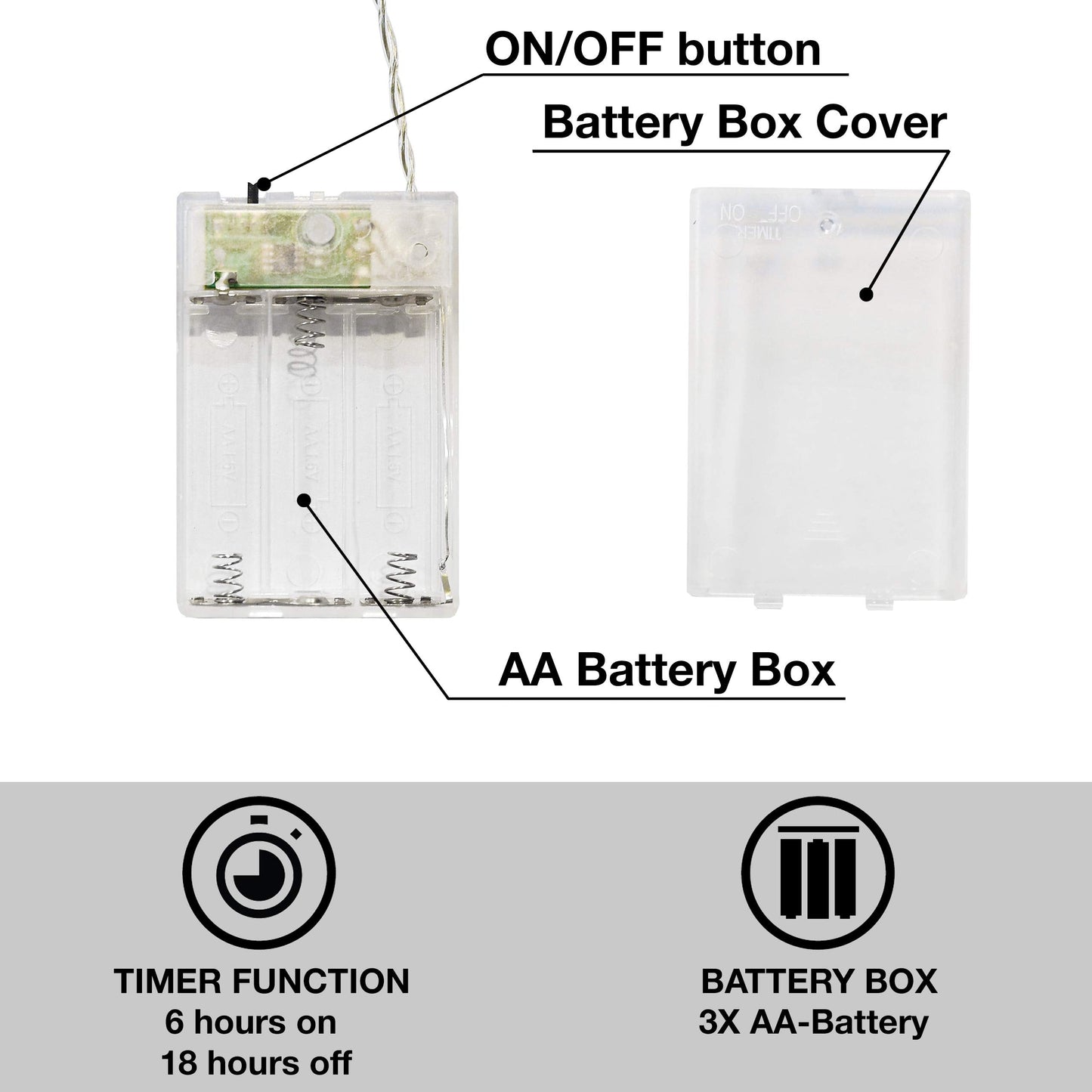 CozyHome - 5.5YD photo string with clips battery with timer remote | 30x light clips led | hanging fairy picture indoor | photo lights with clips | clip lights for girl pictures | teen girl room decor