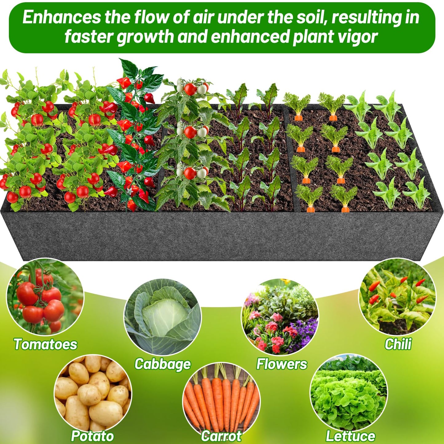 U-Shape Cucumber Trellis with Fabric Raised Garden Bed 65x50 Inch Metal Garden Arch Trellis with Net, Climbing Plants Vegetables Heavy-Duty Outdoor Plant Support for Pea, Grape, Squash, Tomatoes