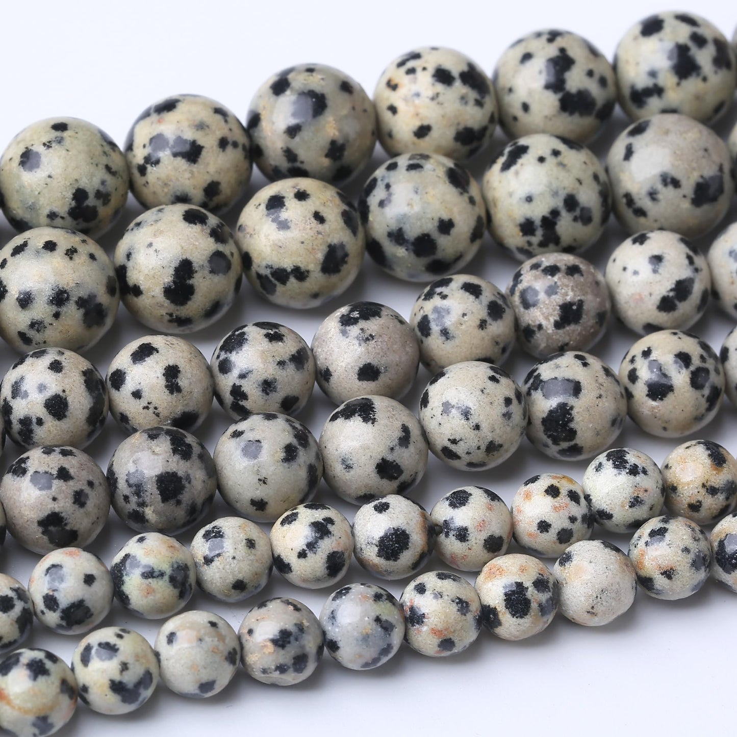10MM Spotted Round Loose Beads Natural Gem Beads Crystal Energy Stone Beads for Jewelry Making DIY Bracelet Necklaces