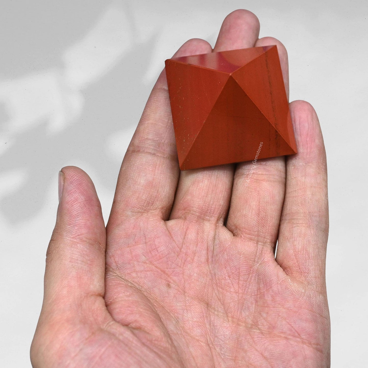 Amazing Gemstone Red Jasper Pyramid Crystal Healing Stones - 2" Great Pyramid Figurine of Natural Stone Pyramid for Meditation, Reiki, Chakra Balancing and Crystal Pyramids Grid
