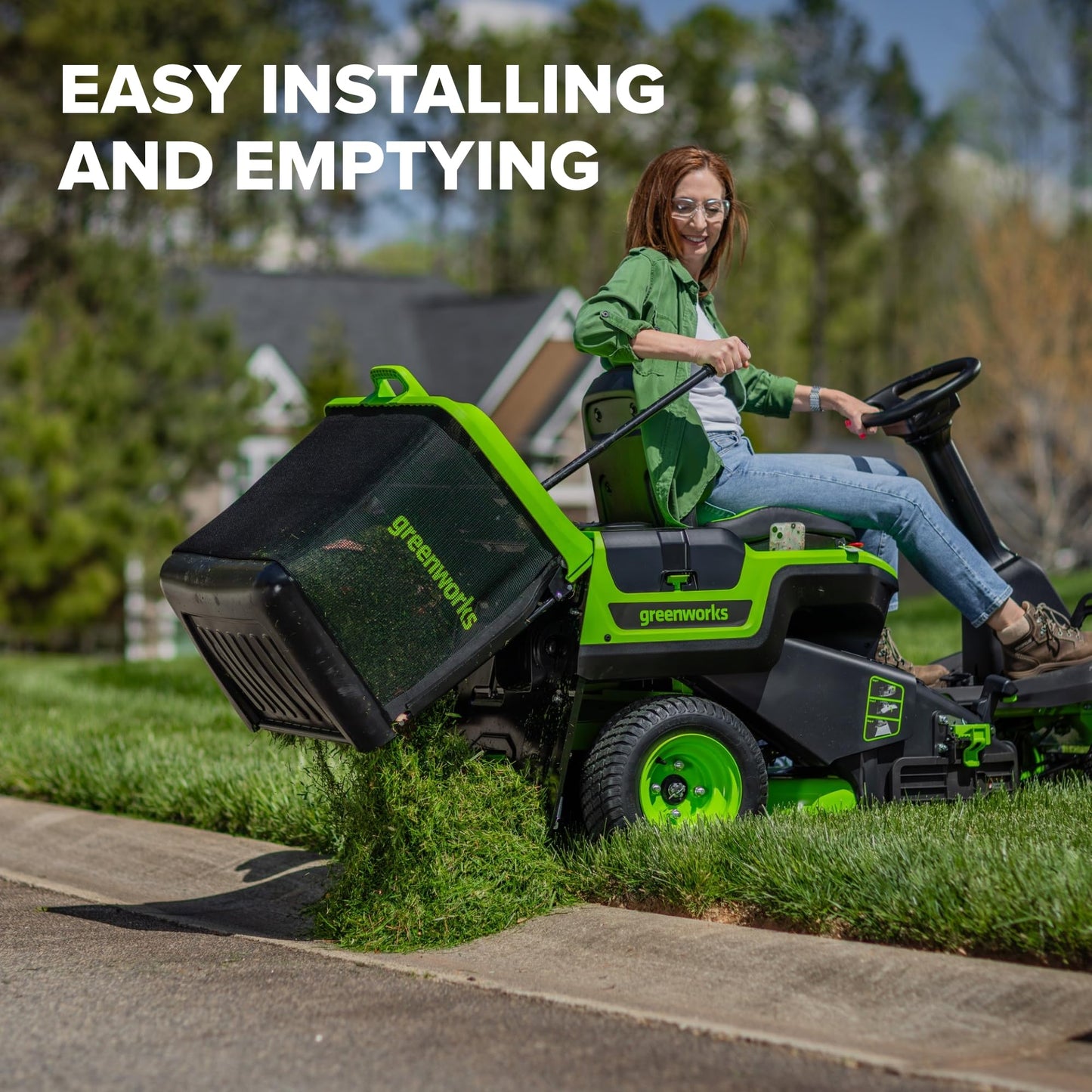 Greenworks 30" Riding Mower Bagging Kit, Efficient Grass Collection
