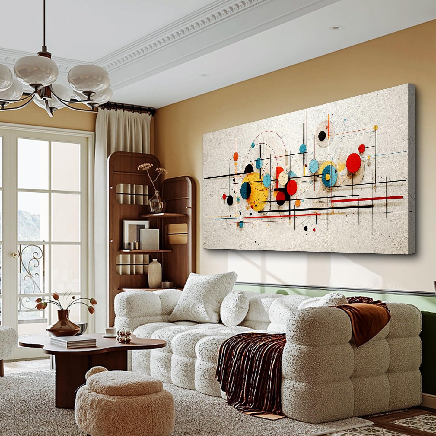 Wapluam Large Canvas Wall Art - Framed Wall Decorations for Living Room, Bedroom, Office - Abstract Wall Painting Prints - Ready to Hang