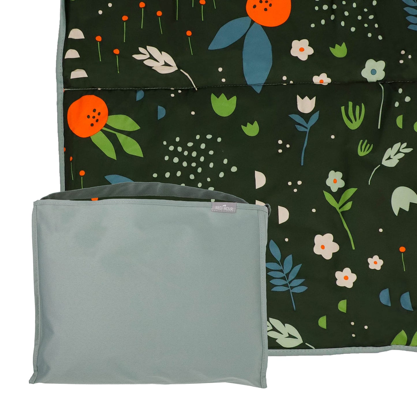 RED ROVR Large Indoor/Outdoor Adventure Blanket |for Parks, the Beach and Indoor activites |Compact with Shoulder Strap & Pocket (Orange Blossom)