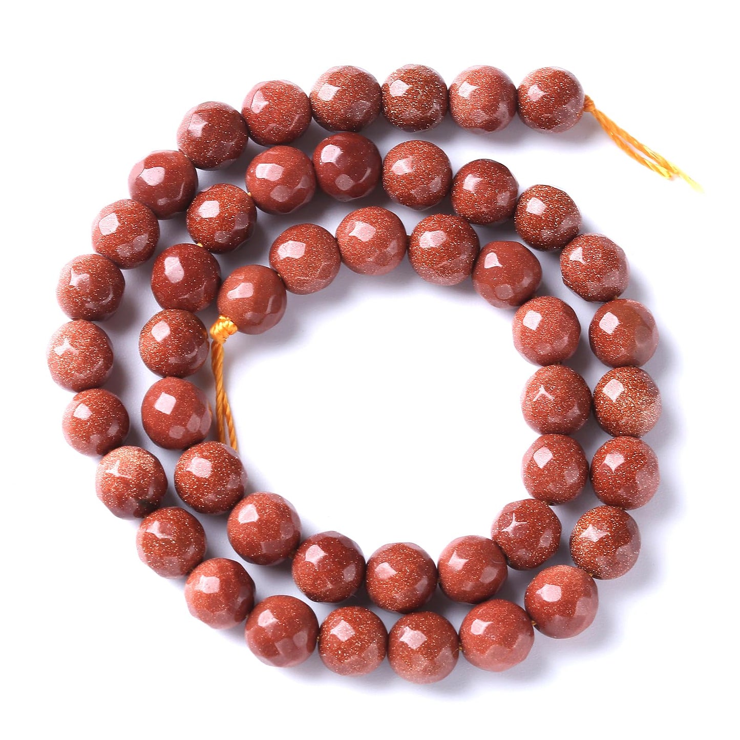 45pcs 8mm Natural Gold Sandstone Beads Faceted Stone Energy Healing Beads for Jewelry MakingDIY Bracelet Necklace Accessories 15" (8mm, Faceted Gold Sandstone)