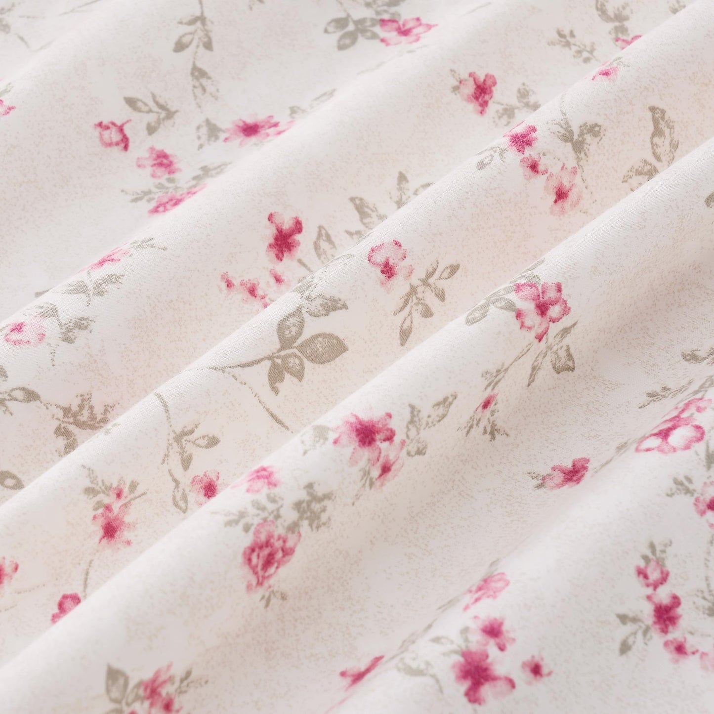 Modern Threads 4-Piece Ultra Soft Microfiber Bed Sheets Set, Wrinkle Free Sheets with Deep Pockets Fitted Sheet, Flat Sheet & Pillowcases, Lightweight Breathable Bedding, Floral Rose, Queen
