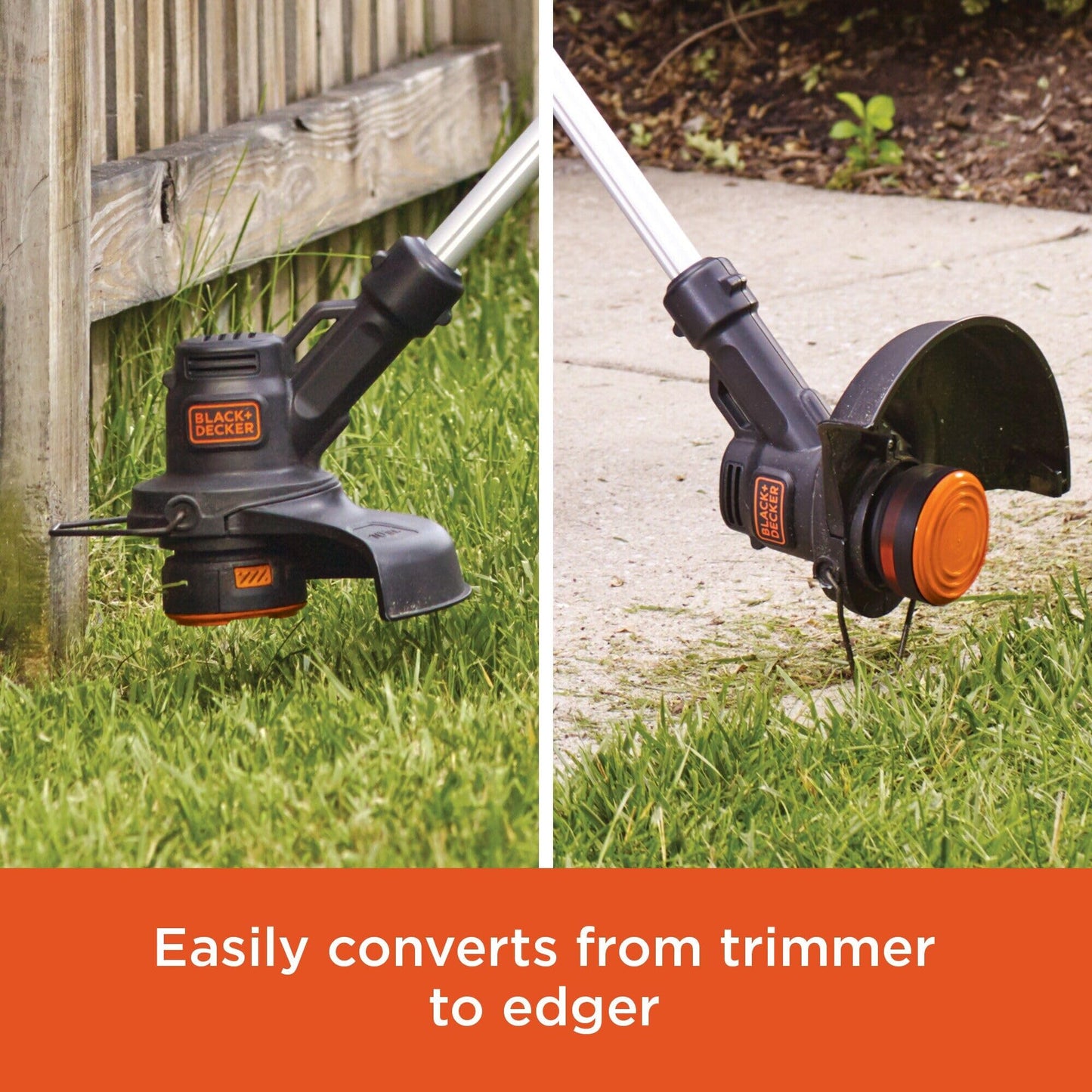 BLACK+DECKER 20V MAX Weed Eater, Edger and Sweeper Combo, Includes 2 Batteries and Charger, Cordless Electric Weed Wacker and 130 Mph Hard Surface Leaf Blower, 10 in. (LCC222)