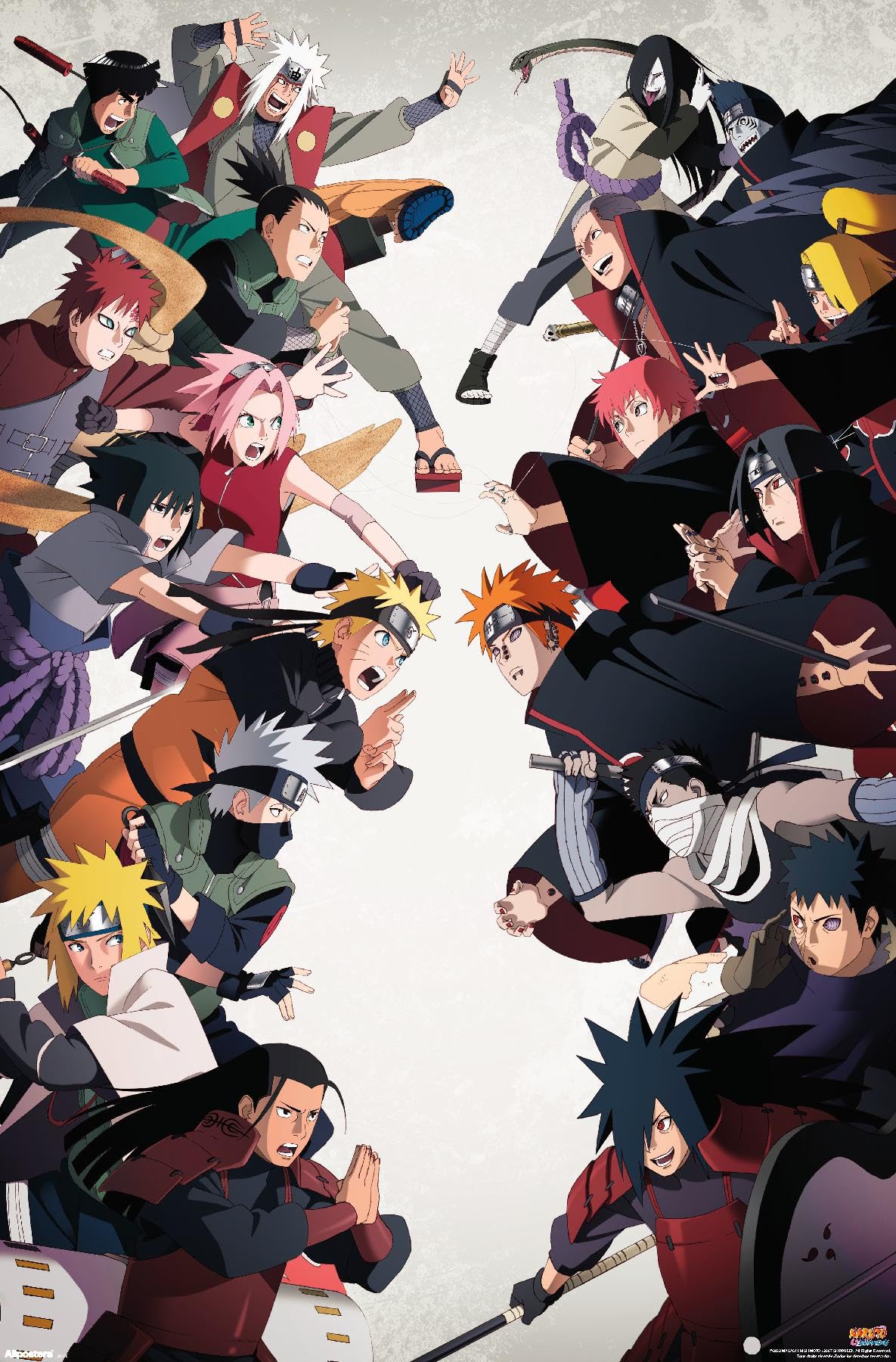 Naruto Shippuden - Face-Off Wall Poster, 34L" x 22.4W", Unframed Version