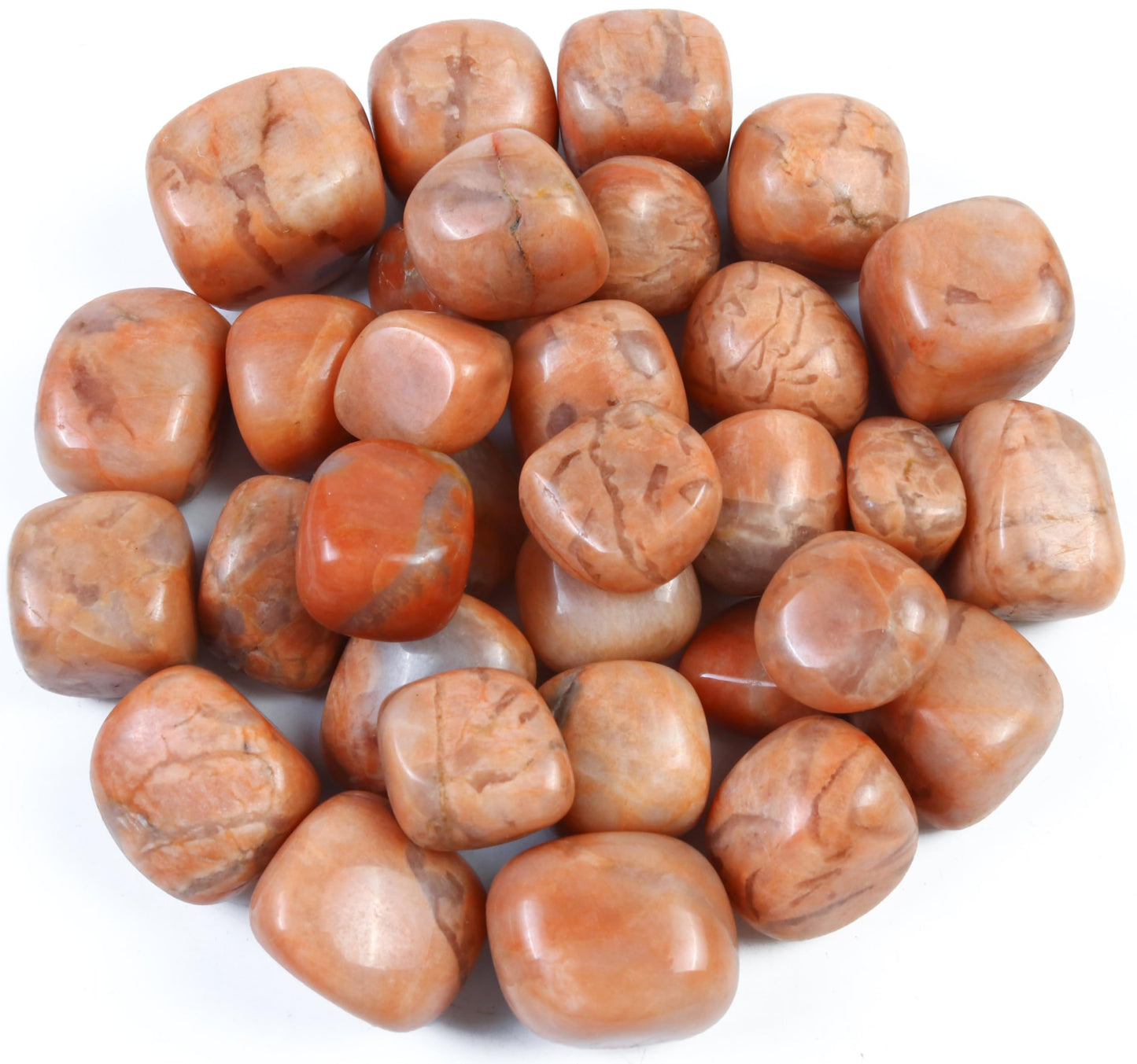 Crocon 1LB Peach Moonstone Tumbled Stones and Crystals Bulk Natural Crystal Kit for Reiki Healing Crystal Polished, Tumble Stones, Chakra Balancing, Good Luck, Reiki Gift Home Decor Size : 20-25 mm