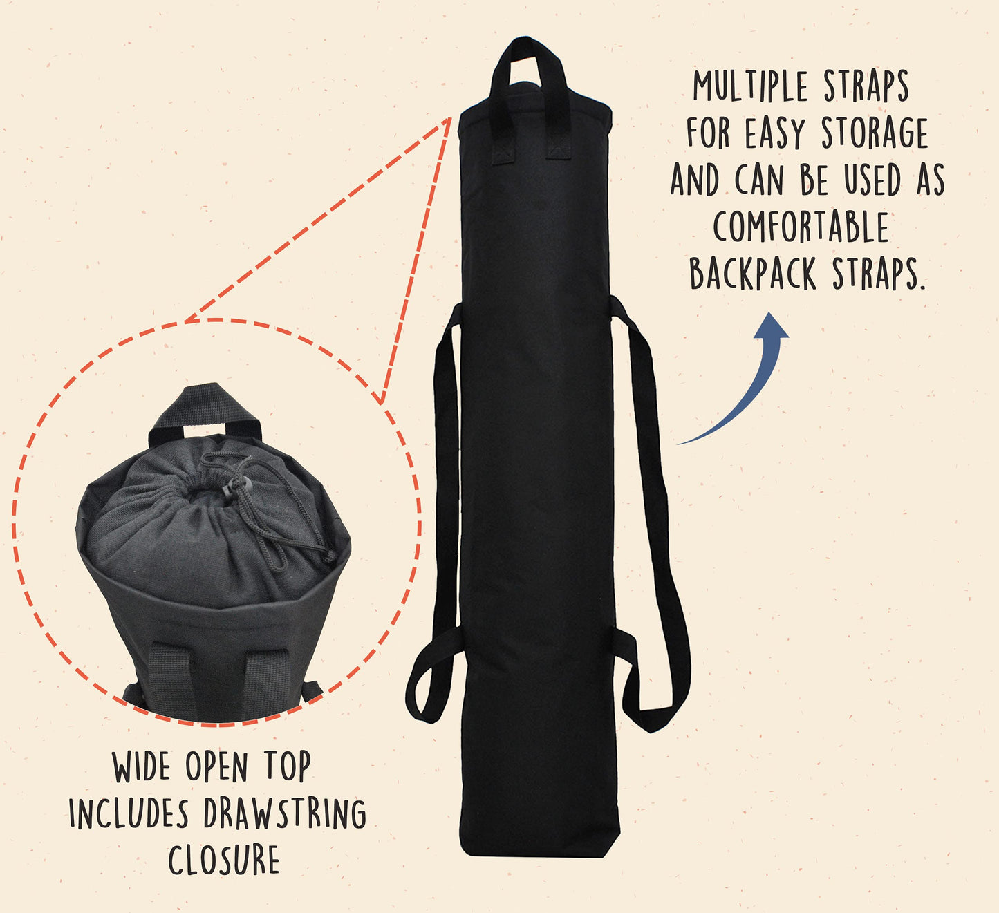 NGIL Camp Folding Chair Carry Bag (Replacement Bag), Outdoors Folding Chair Cover, Bag Chair for Adults, Camping Chair Replacement Bag (No Chair Included) (Gray)