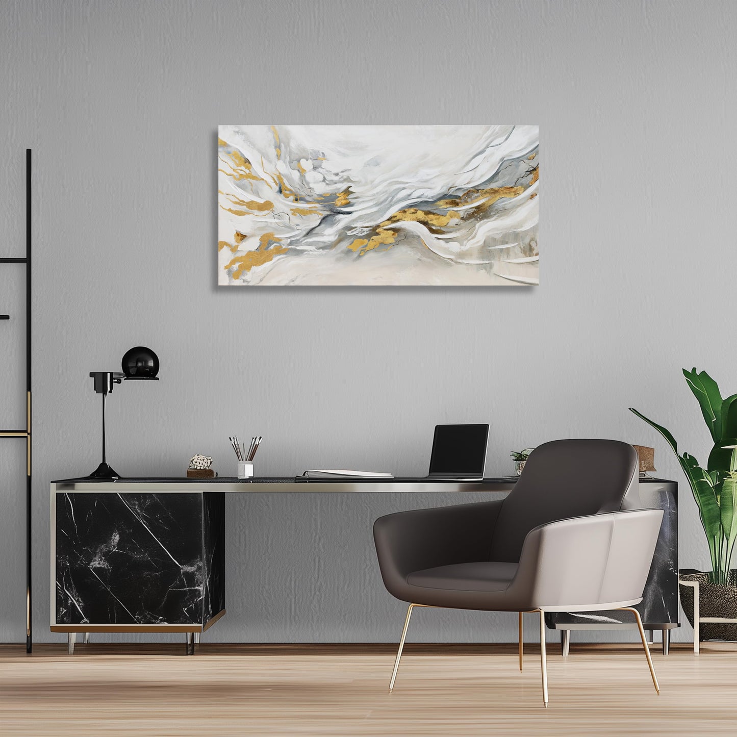 JBD JIETUAN Abstract Wall Art White Wall Decor Modern Canvas Painting Minimalist Wall Painting Unique Artwork for Living Room Dining Room Kitchen Office Home Decor 20x40 Inches