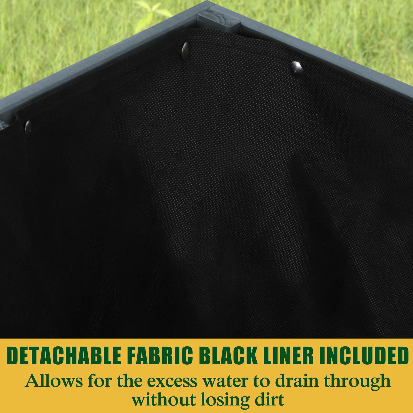 Yardenaler 6x3x2FT Raised Garden Bed with Legs, Large Outdoor Elevated Wood Planted Box with Liner for Vegetable, Flower, Backyard, Patio, Gray