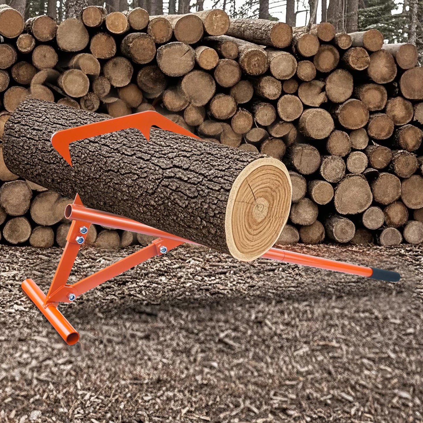 Meyoppm 51" Timberjack Log Lifter Long Hook, Heavy Duty Adjustable Log Roller Cant Hook, Logging Tools for Rolling and Raising Up The Logs