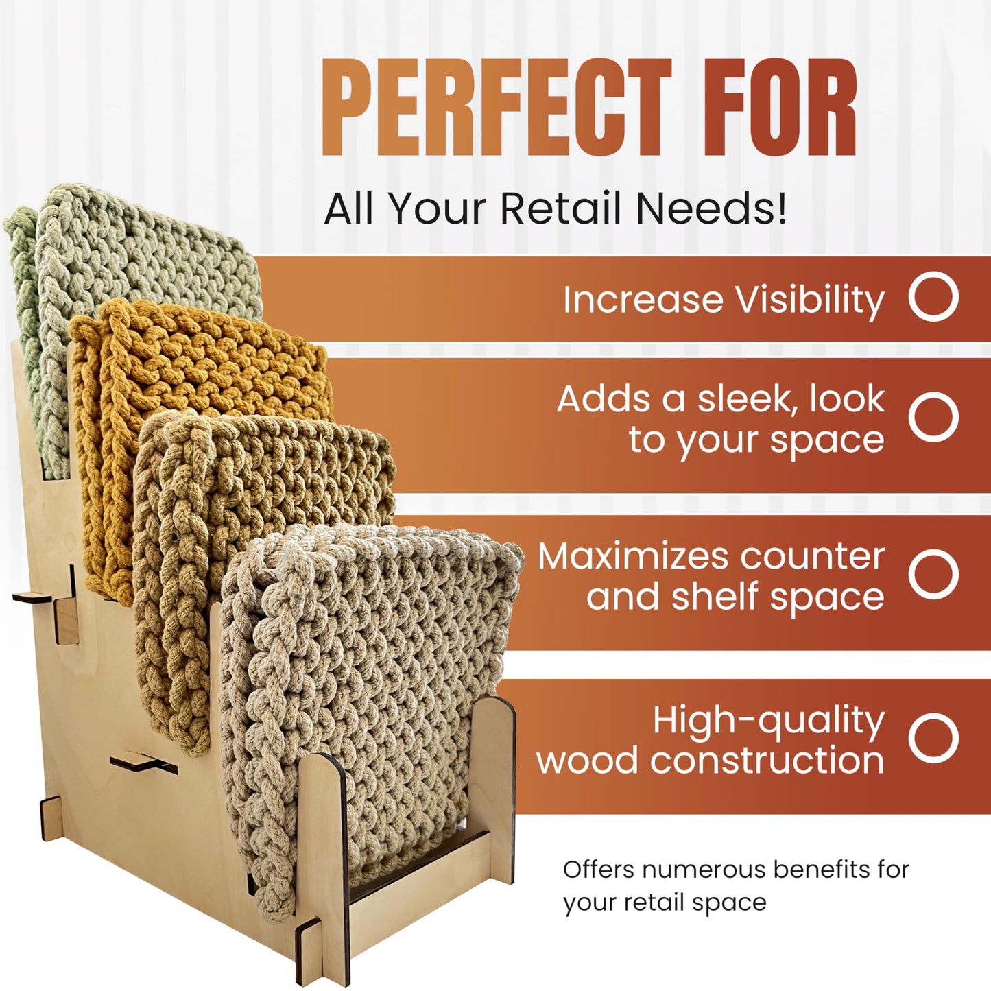 Wood Display Stand - Plates, Art Prints, Artwork, Pictures, Books, Stationery, Records, Magazines & More - Trade Shows, Farmers Markets & At Home Use - Sturdy & Stylish (Natural, Small)…
