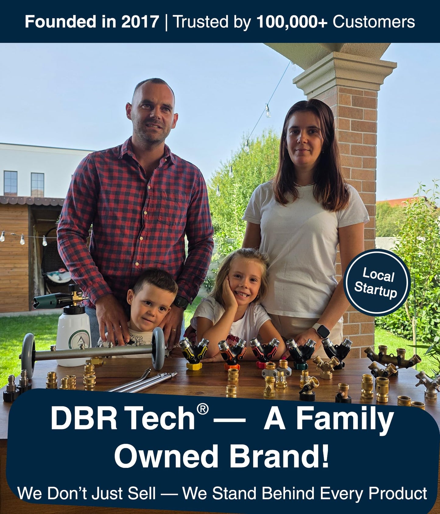 DBR Tech® Garden Hose Shut Off Valve 3/4" Brass | Full Flow & Heavy Duty | 2026 Edition