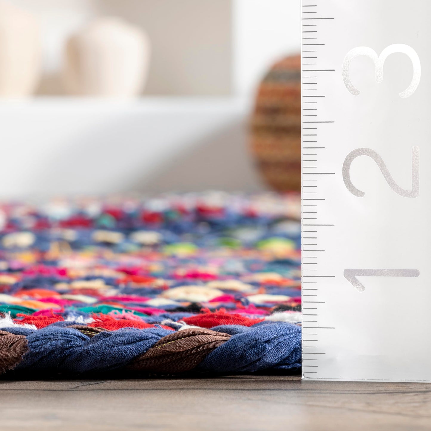nuLOOM Tammara Bohemian Hand Braided Area Rug, Oval 3x5, Blue