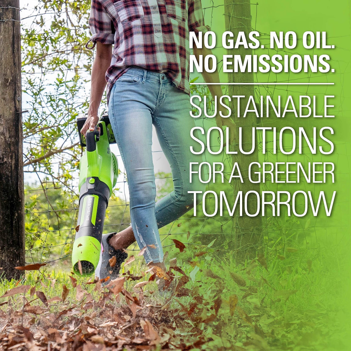 Greenworks 48V (24V x 2) Cordless Brushless Axial Leaf Blower (140 MPH / 585 CFM / 200+ Compatible Tools), (2) 4.0Ah Batteries and Dual Port Rapid Charger Included