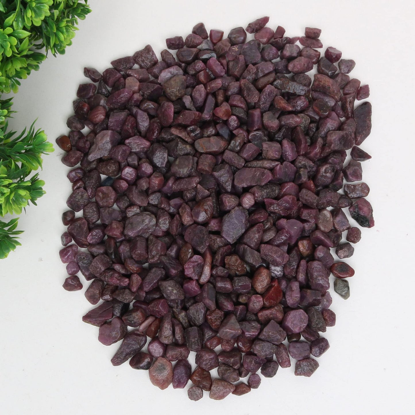 REAL-GEMS Natural Raw Healing Crystals Rough Stones for Tumbling, Cabbing, Polishing, Wire Wrapping, Wicca & Reiki Crystal Healing, Mix Gemstones,7 Chakra (Indian Star Ruby)