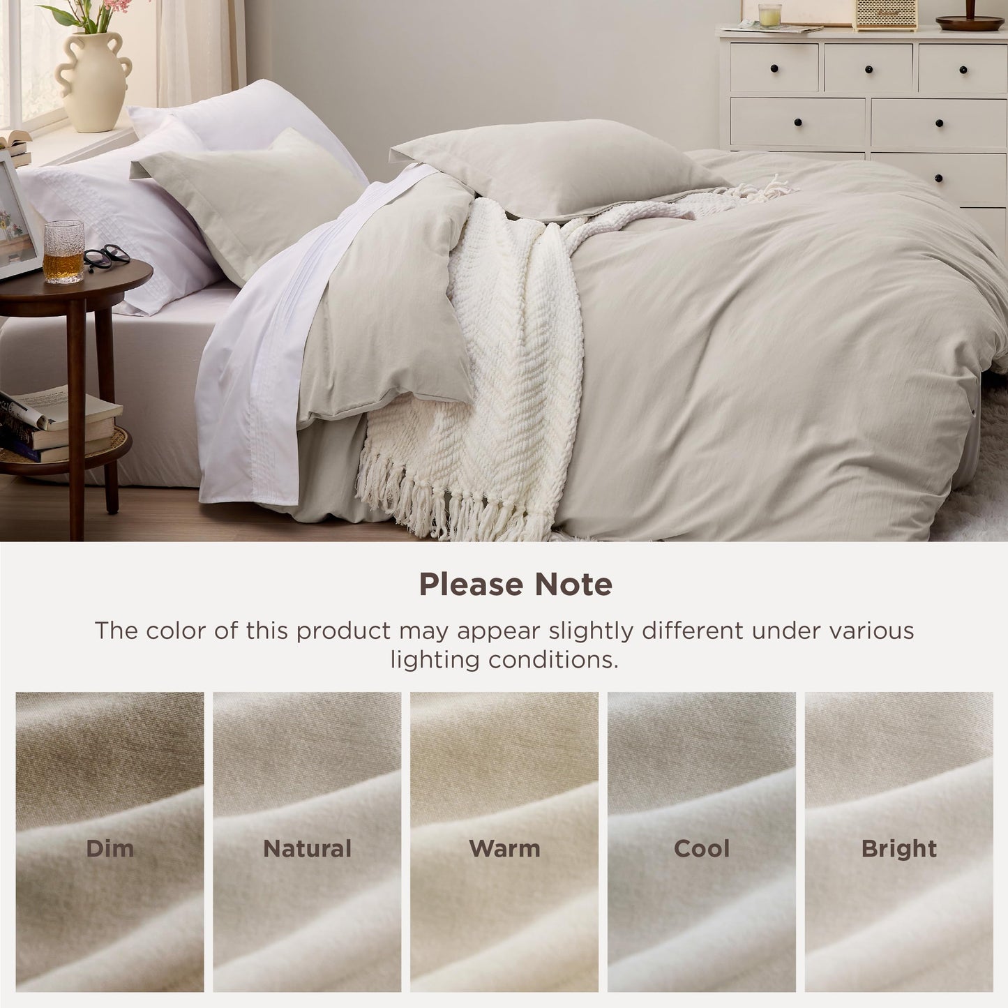 Bedsure Duvet Cover Queen Size - 3 Pieces Prewashed Extra Soft Bedding Set, Includes 1 Duvet Cover 90x90 Inches with Zipper Closure & 2 Pillow Shams, Linen, Comforter Not Included