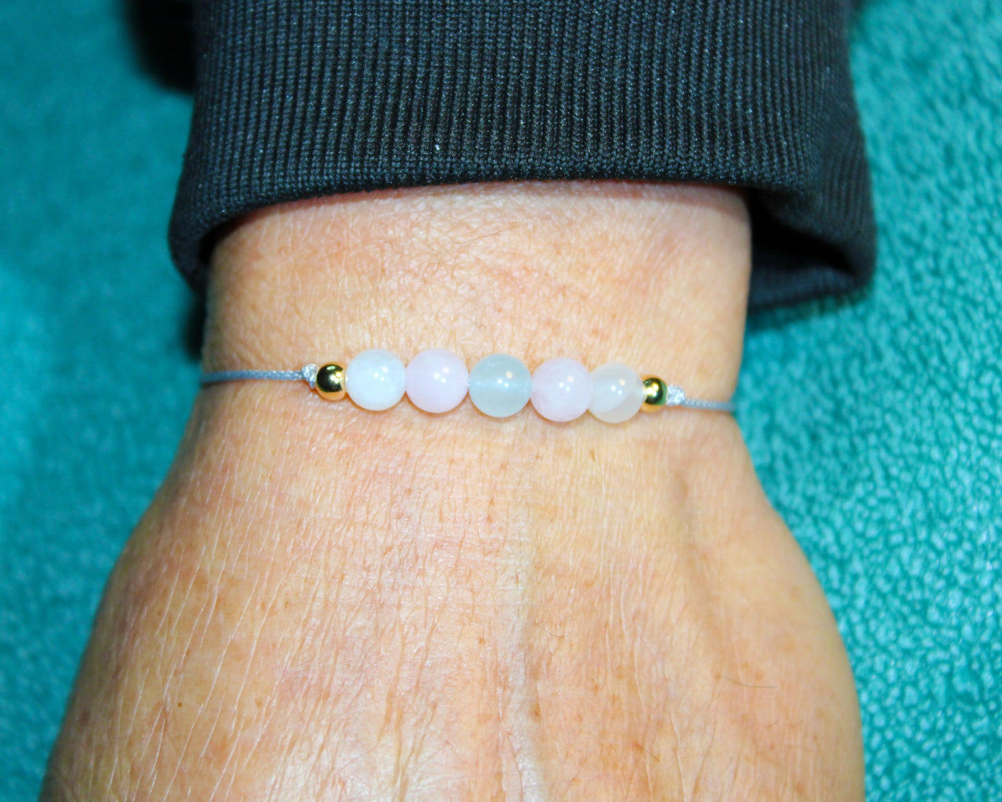 YesOKJewels Fertility Support Beaded Bracelets for Women, New Mom to Be Gifts, Mama Pregnancy IVF Protection Gifts, Healing Moonstone Rose Quartz Beads Bracelets for Mothers Day Christmas