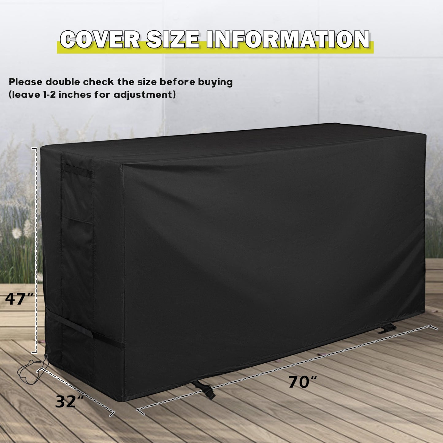 Starcrew Bar Height Patio Set Cover, Outdoor Bistro Set Cover for High Top Bar Table and Chairs/Outdoor High Stool Bistro Set, Furniture Set Cover for High Top Patio Set of 3 Pieces
