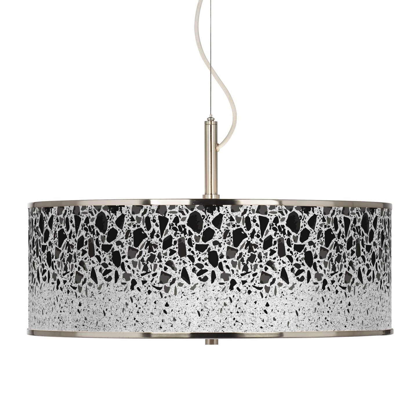 Giclee Glow Terrazzo 20" Wide Pendant Light with Print Shade