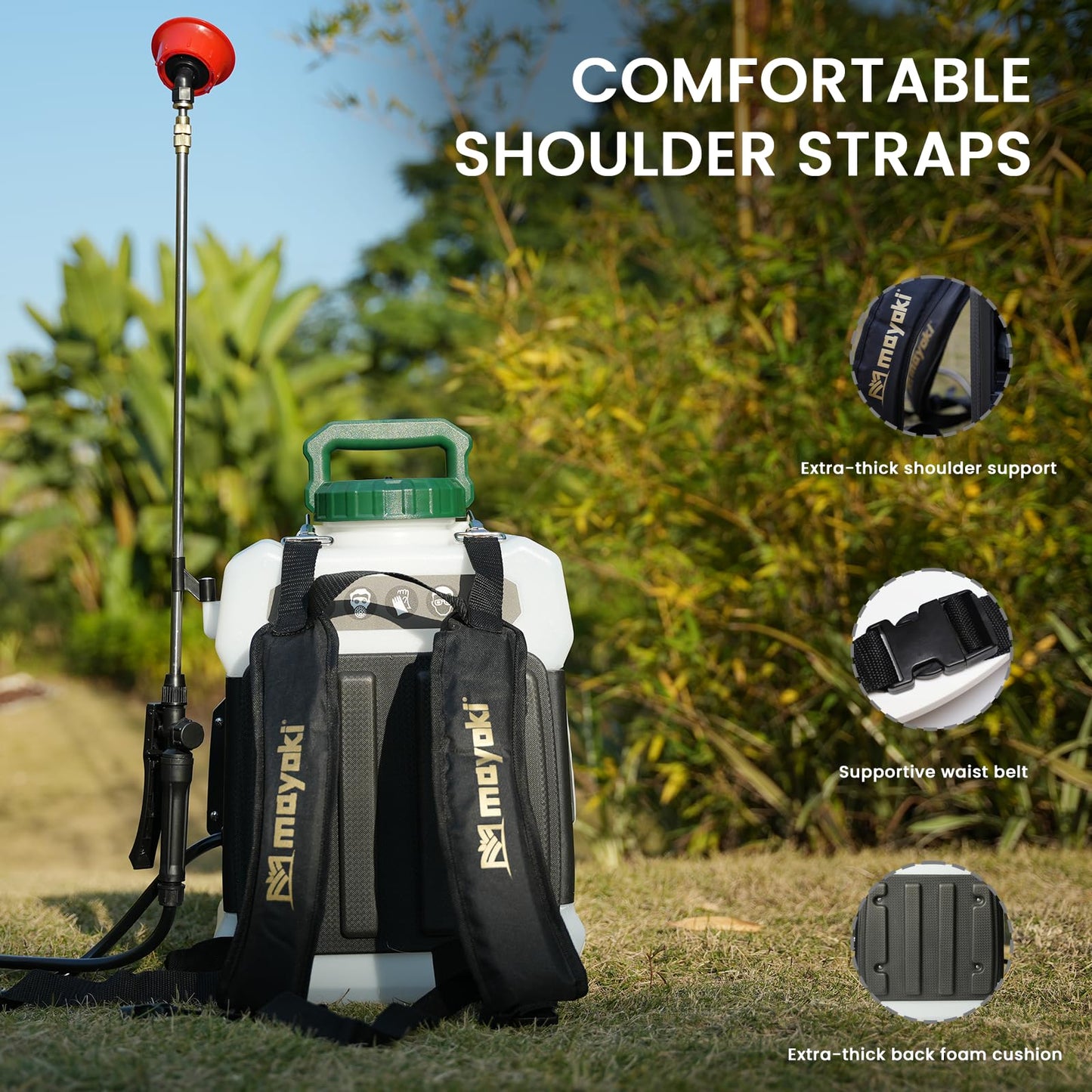 3Gallon Lawn Garden Sprayer Compatible with Makita 18V Battery(Tool Only), Backpack Pump Sprayer, Translucent Water Tank, Adjustable Pressure, for Spraying Plants, Watering, Weeds, Cleaning
