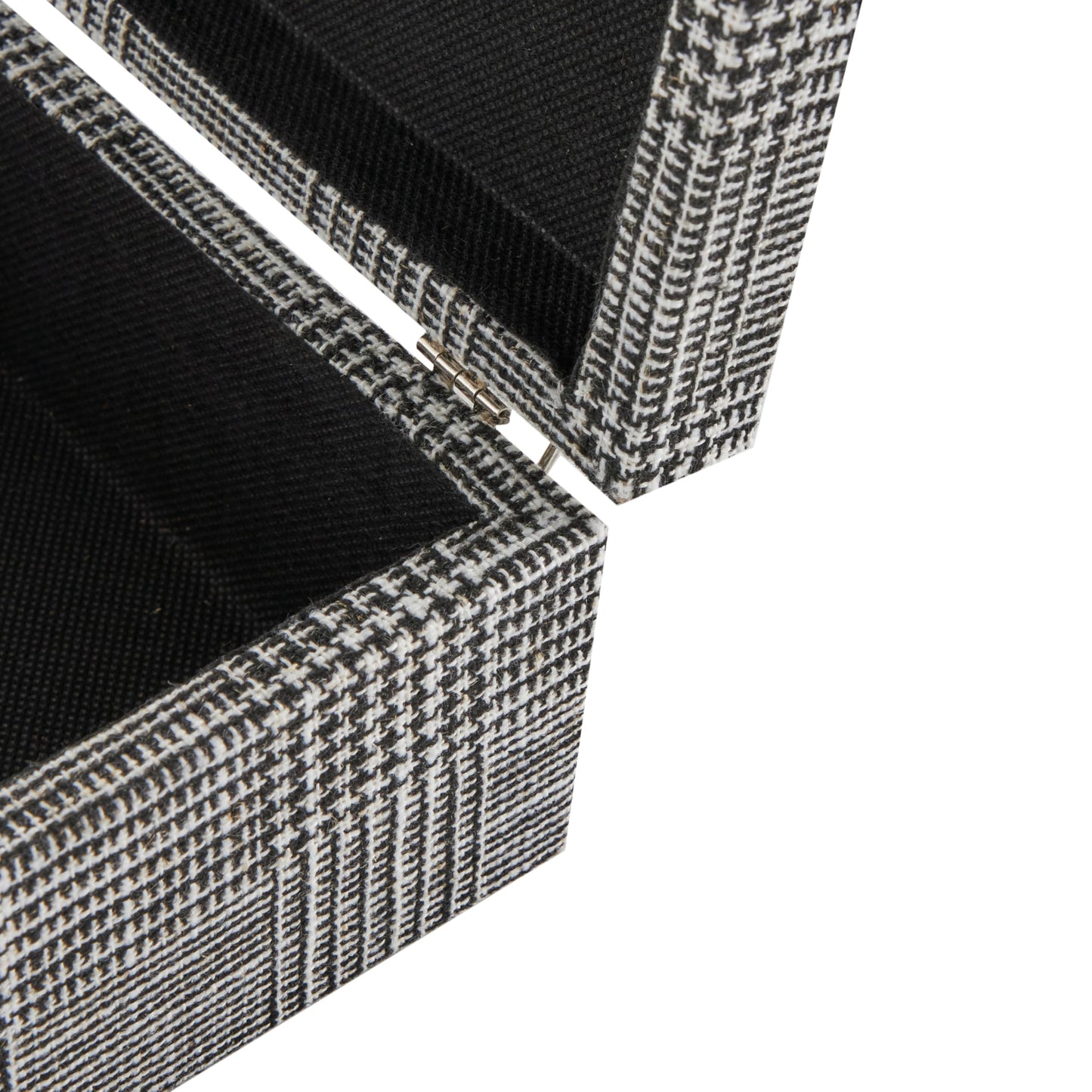 Deco 79 Fabric Handmade Decorative Box Storage Book Shaped Boxes with Silver Latches, Set of 4 Decorative Keepsake Boxes 10", 9", 8", 6" H, Black