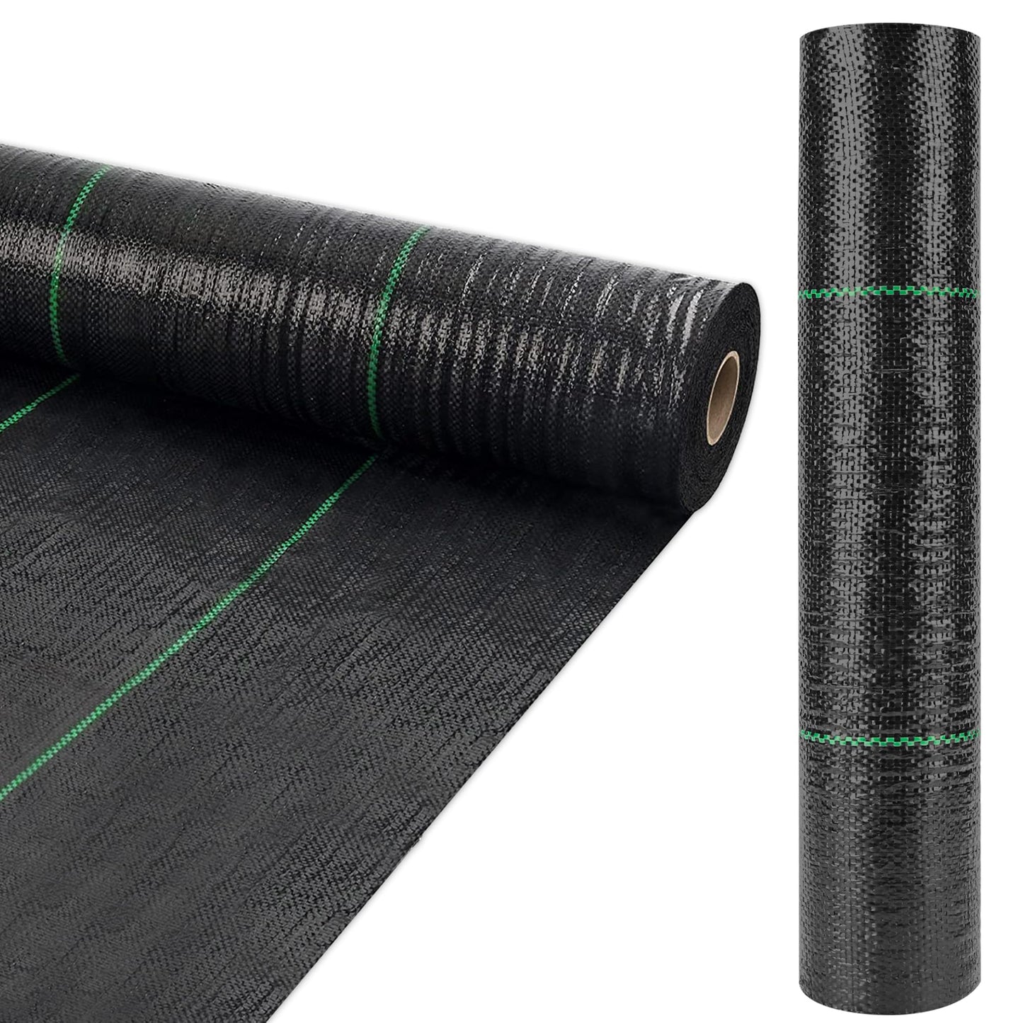 GRASSCLUB 6ft x 300ft Weed Barrier Landscape Fabric Heavy Duty Premium Weed Control Fabric Durable & Eco-Friendly Weed Block Gardening Mat (3.2oz) (LTTY-W6-300)