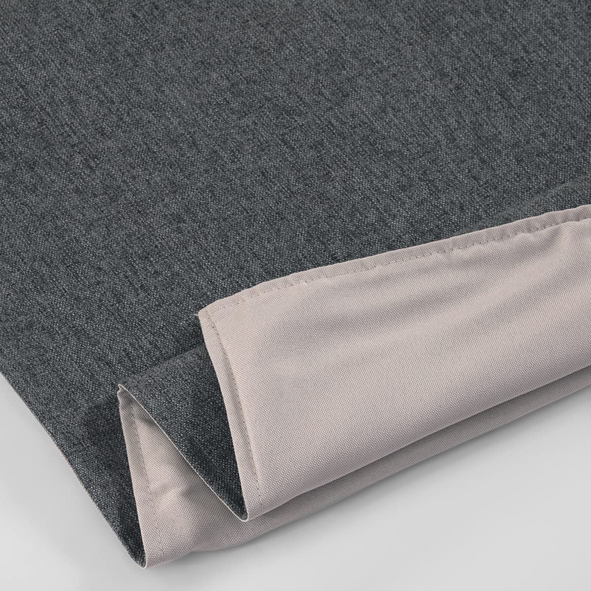 AMBERIS Bed Runner Dark Grey, Imitation Linen Decorative Bed Scarf for Home Hotel (Pillowcases Sold Separately)