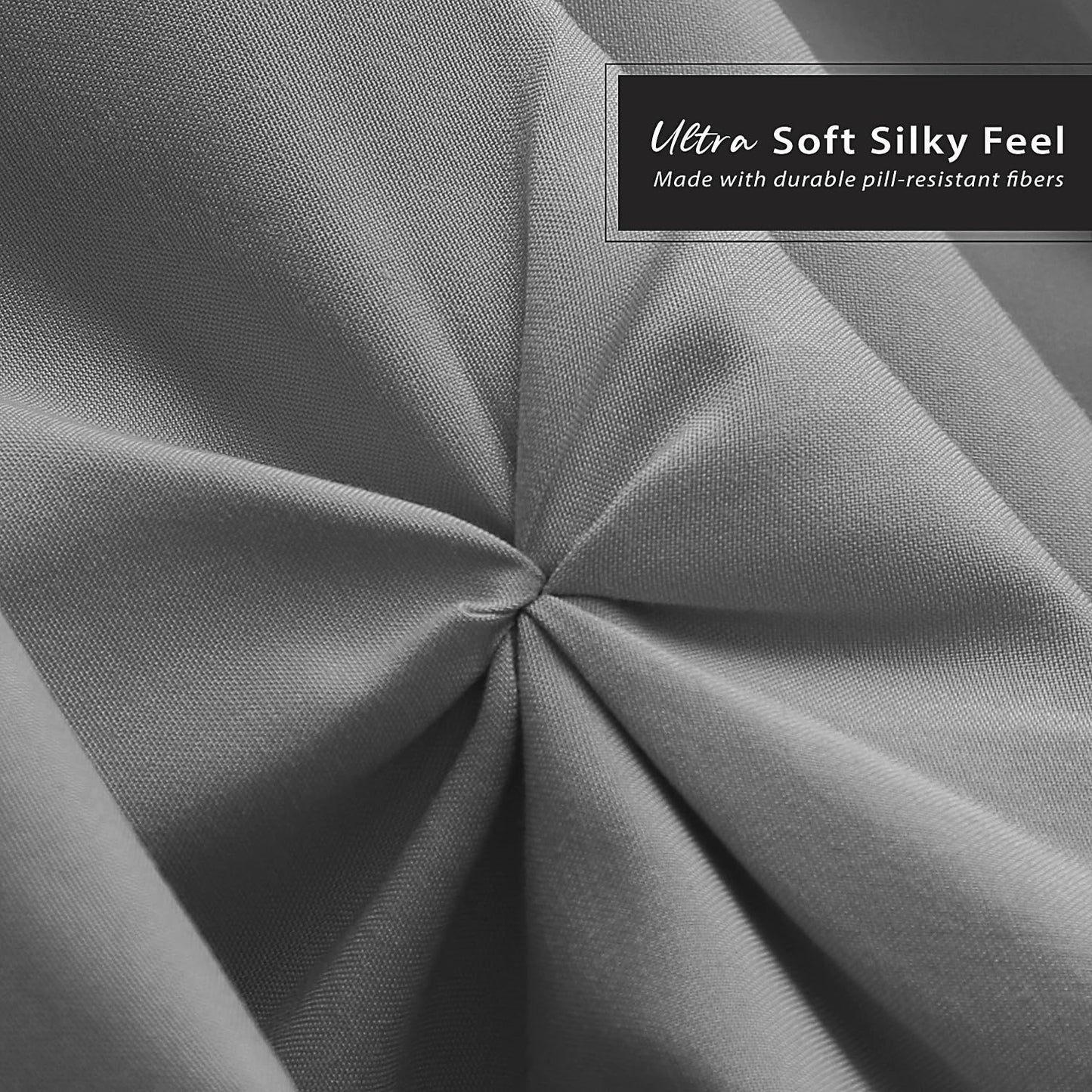 Nestl Dark Grey Bed Skirt Queen Size, Pinch Pleat Queen Bed Skirt, 14" Inch Drop Queen Bedskirt, Hotel Quality Gray Bed Skirts Premium Microfiber Bedskirt for Queen Bed, Dark Grey Bed Skirts