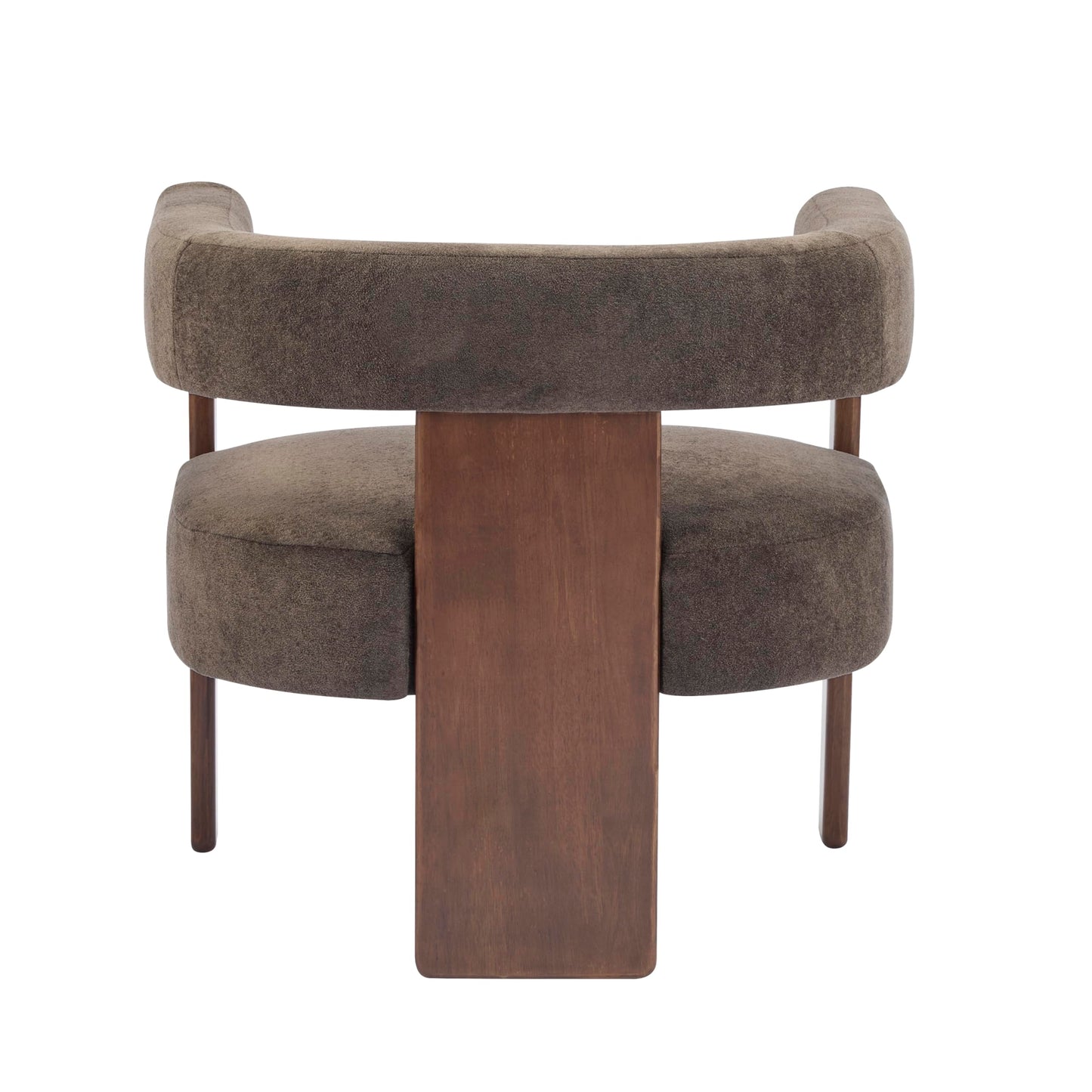 Christopher Knight Home Nettie Modern Accent Chair for Living Room, Velvet Fabric Single Lounge Sofa Chair with Wooden Frame, Comfy Reading Chair for Bedroom, Lounge Armchair with Cushion, Dark Brown