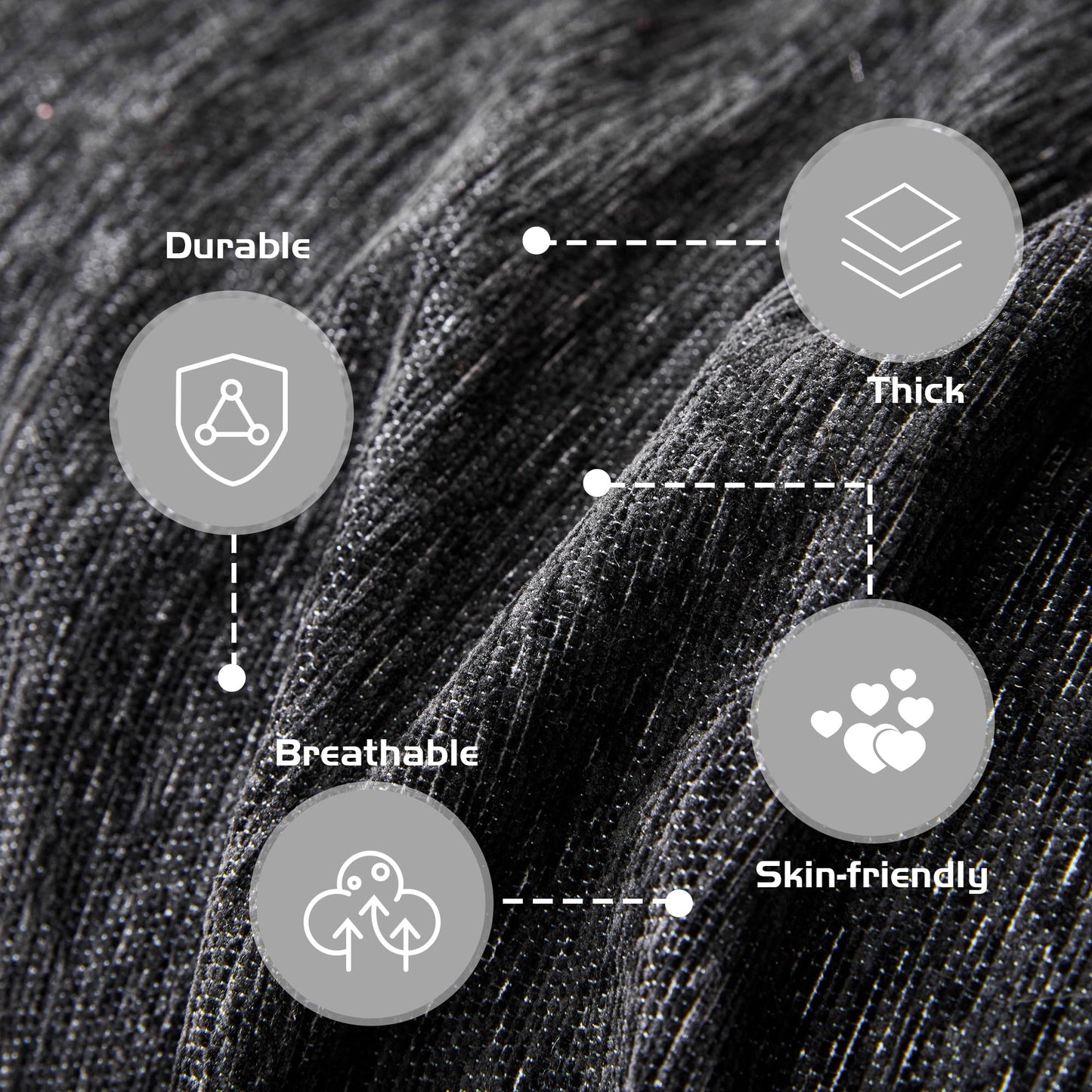 MEETSKY Couch Cover for 3 Cushion Sofa, Pet Friendly with Tassel Edge, Modern Washable Slipcover for Dogs & Cats, Universal Sofa Throw Cover, 71"x150", Black