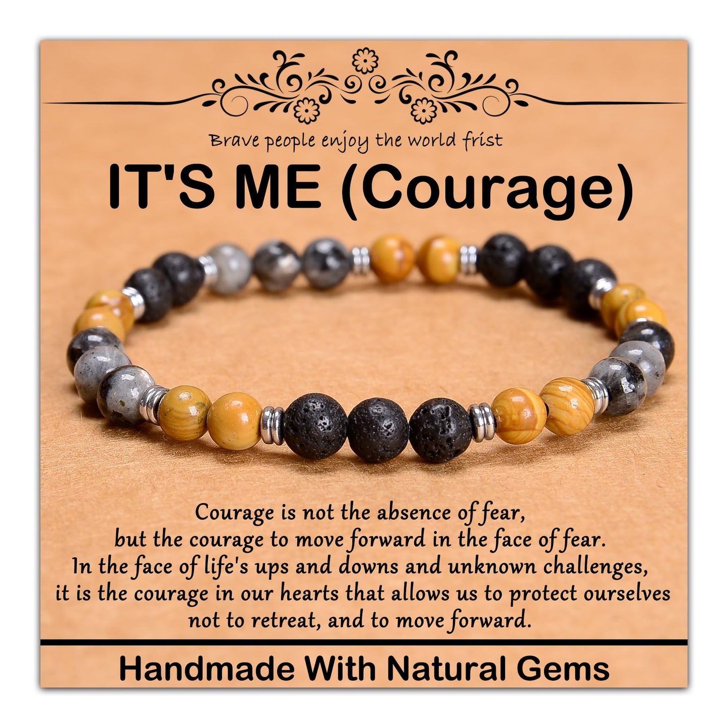 CHCCOYE 6mm Natural Healing Gemstone Bracelet Handmade Yoga Stretch Elastic Bracelet Stress Relief Crystal Jewelry for Men and Women (6mm IT'S ME)