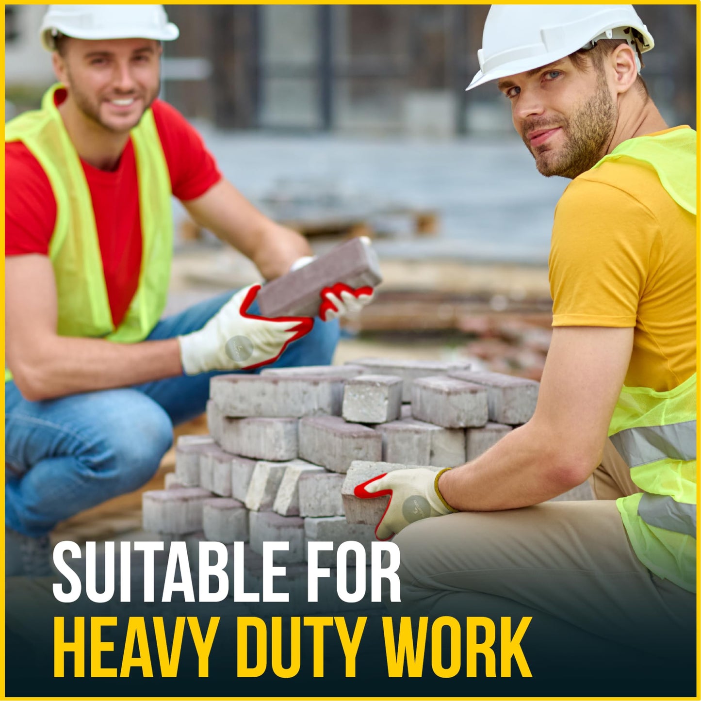 PROGEAR SAFETY 300 Pairs Red Palm Latex-Coated Work Gloves - Cotton/Polyester Shell - Korean Craftsmanship