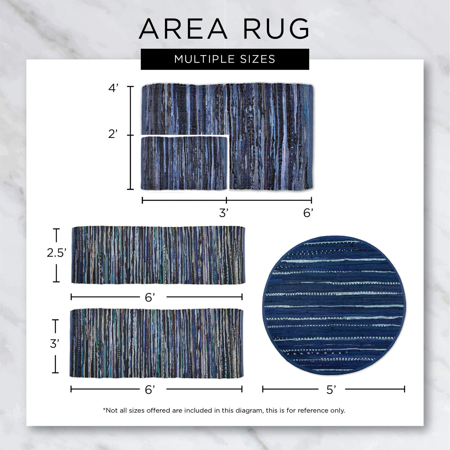 DII Slub Rug Collection Recycled Cotton Loop, 2x3', Mineral Gray